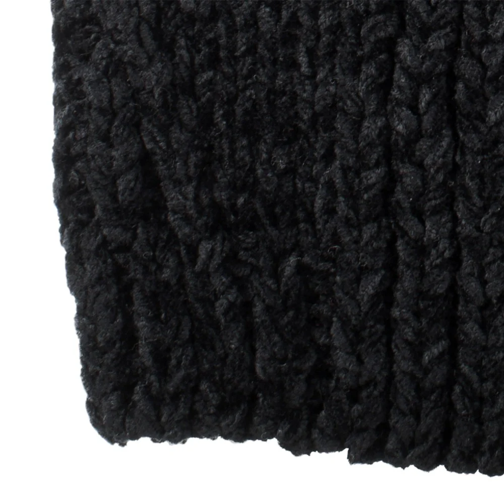 Women's Chenille Hat with Faux Fur Pom - Image 3