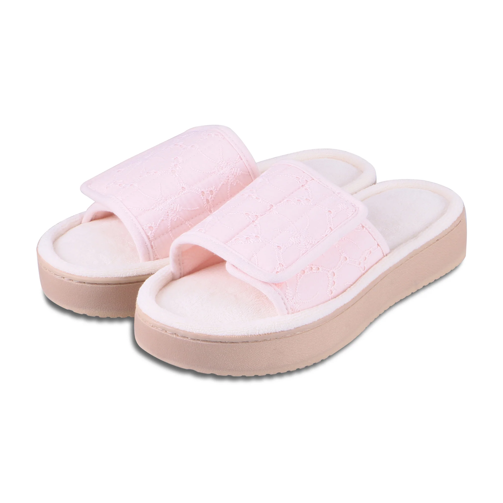 Women's Crochet Lace Adjustable Open-Toe Slide Platform Slipper - Image 4