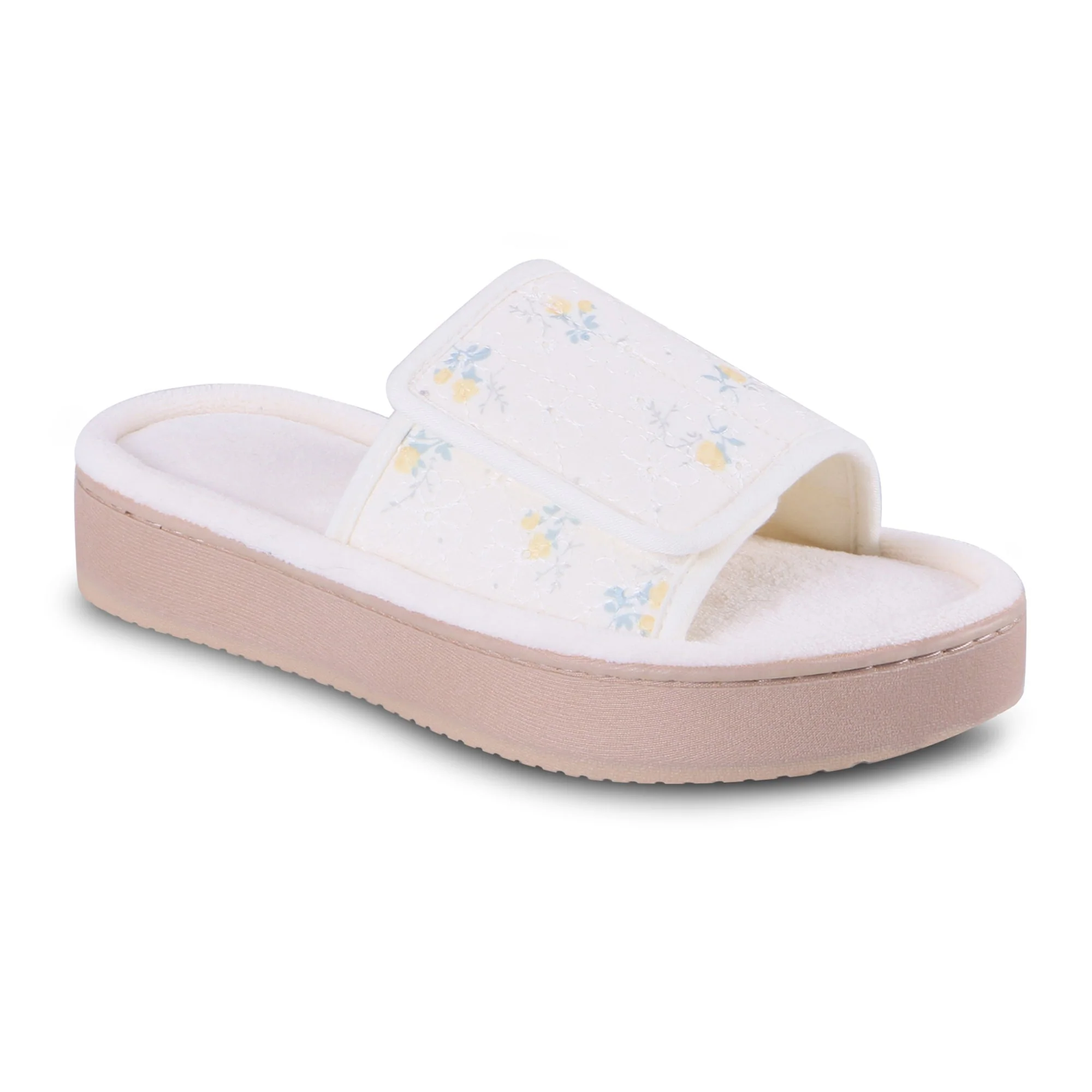 Women's Crochet Lace Adjustable Open-Toe Slide Platform Slipper - Image 7