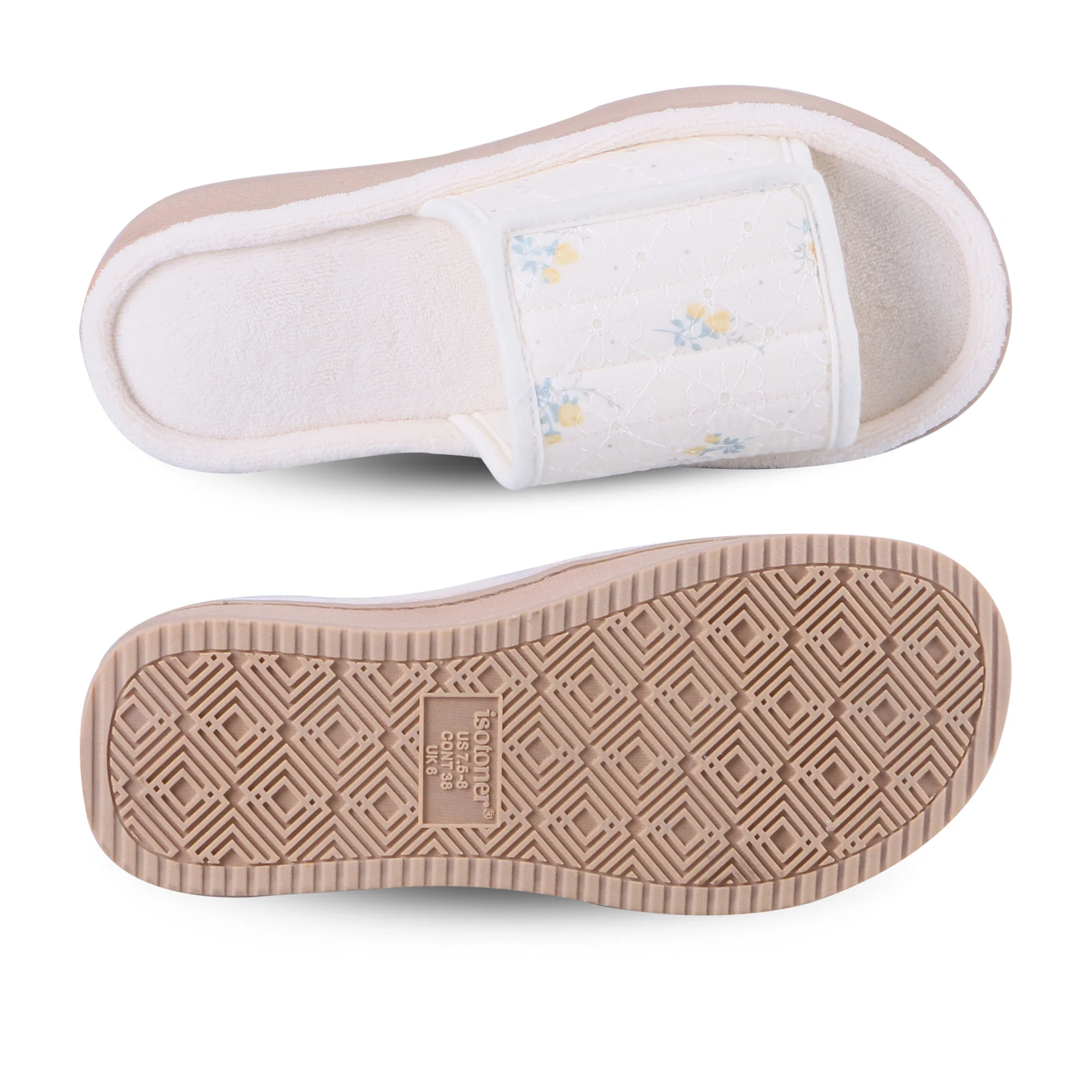 Women's Crochet Lace Adjustable Open-Toe Slide Platform Slipper - Image 8