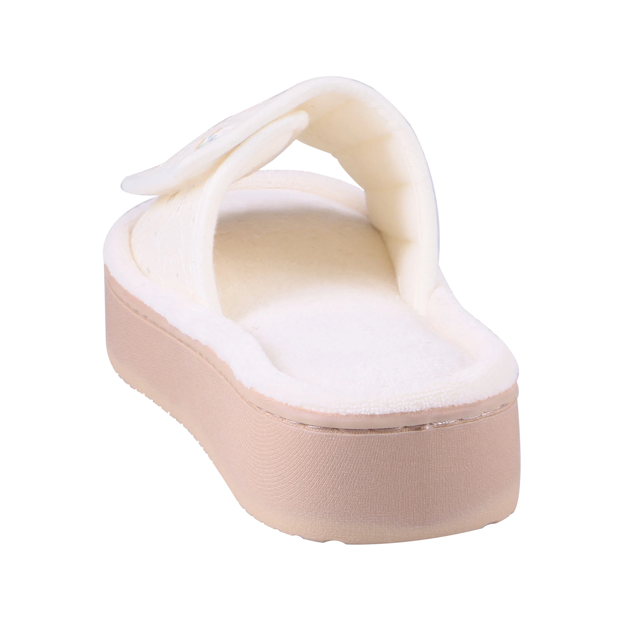 Women's Crochet Lace Adjustable Open-Toe Slide Platform Slipper - Image 9