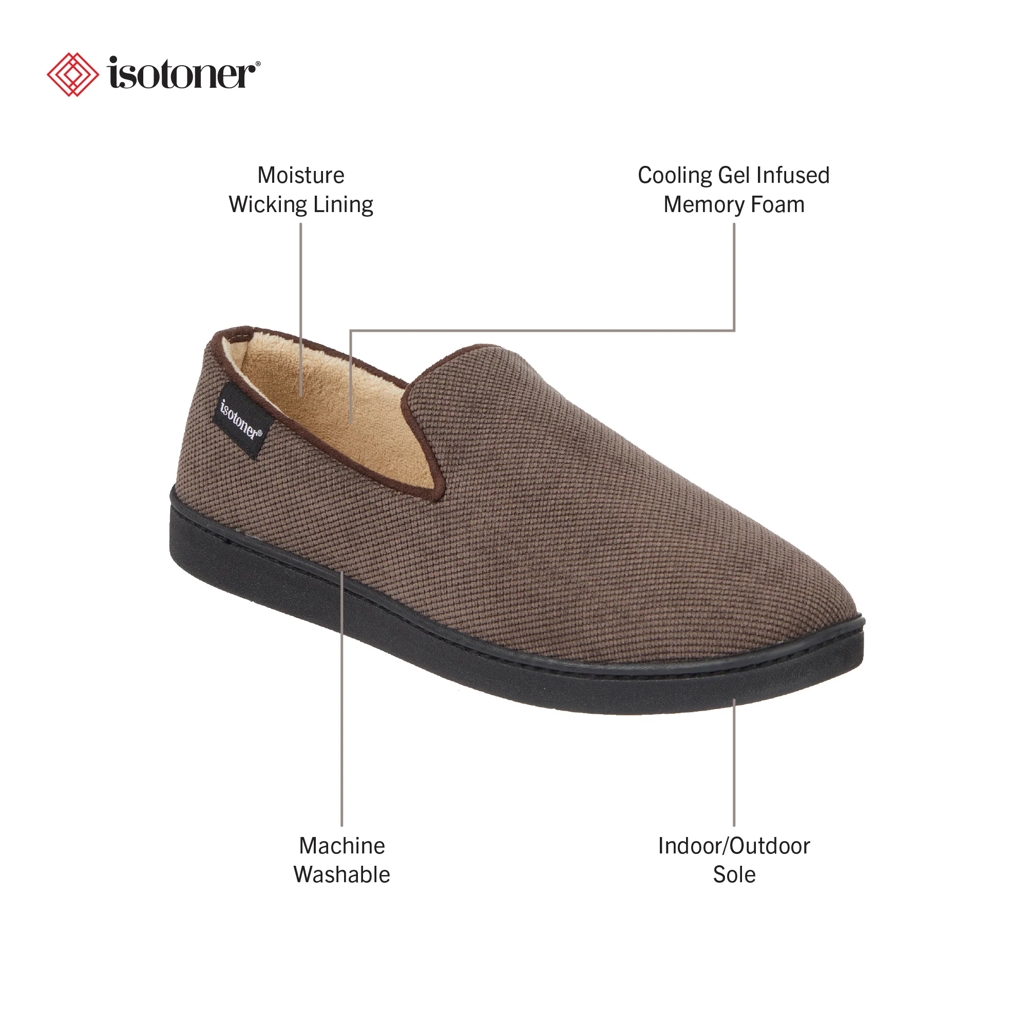 Men's Diamond Corduroy Loafer Slipper - Image 20