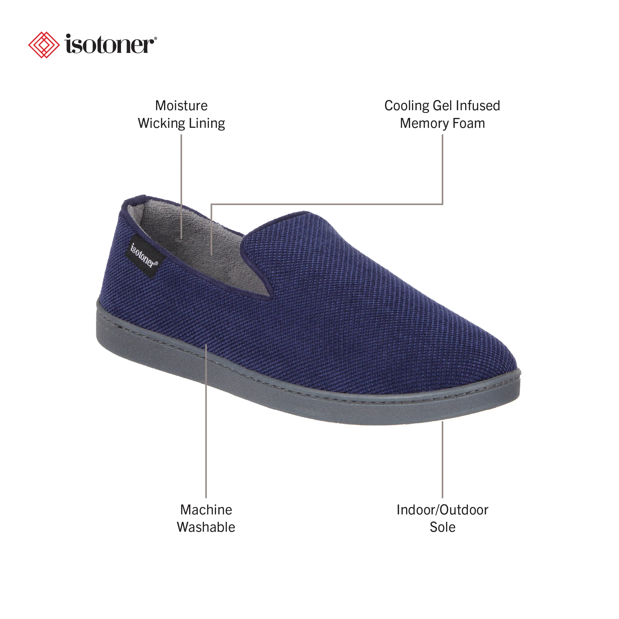 Men's Diamond Corduroy Loafer Slipper - Image 29