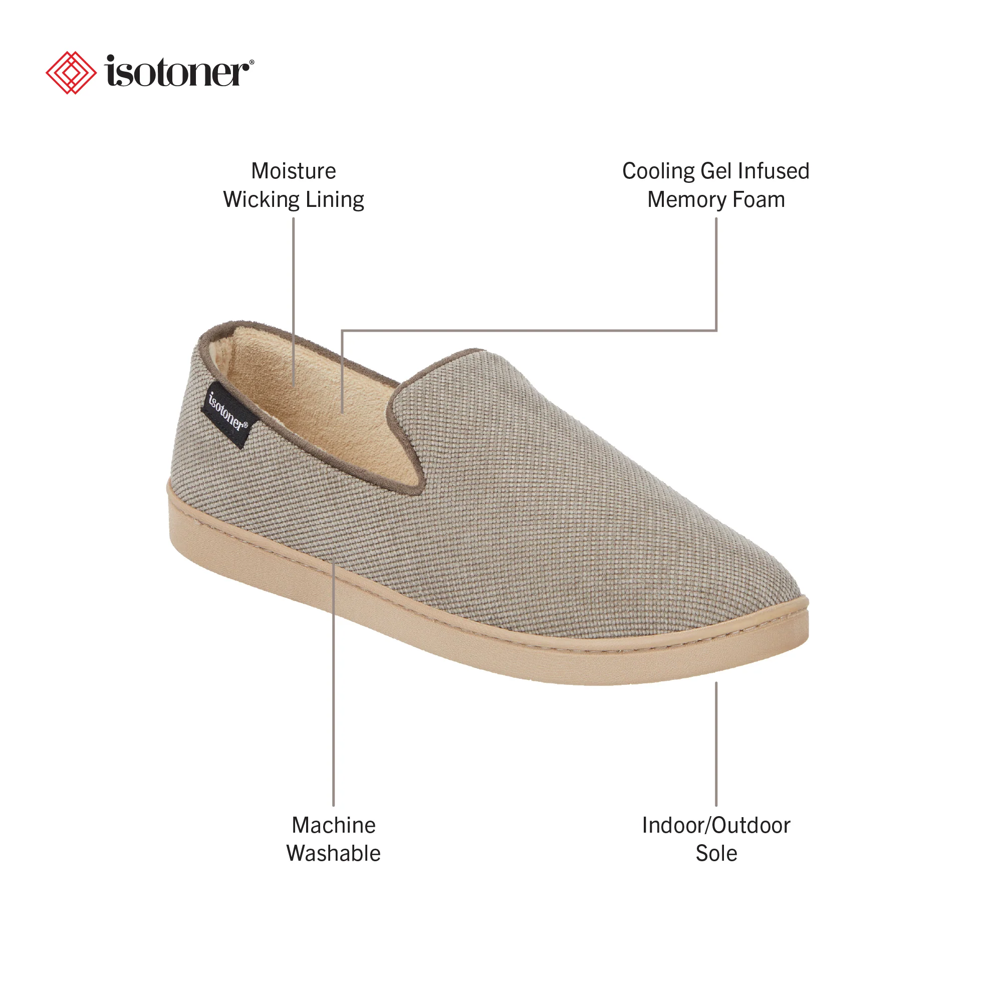 Men's Diamond Corduroy Loafer Slipper - Image 38