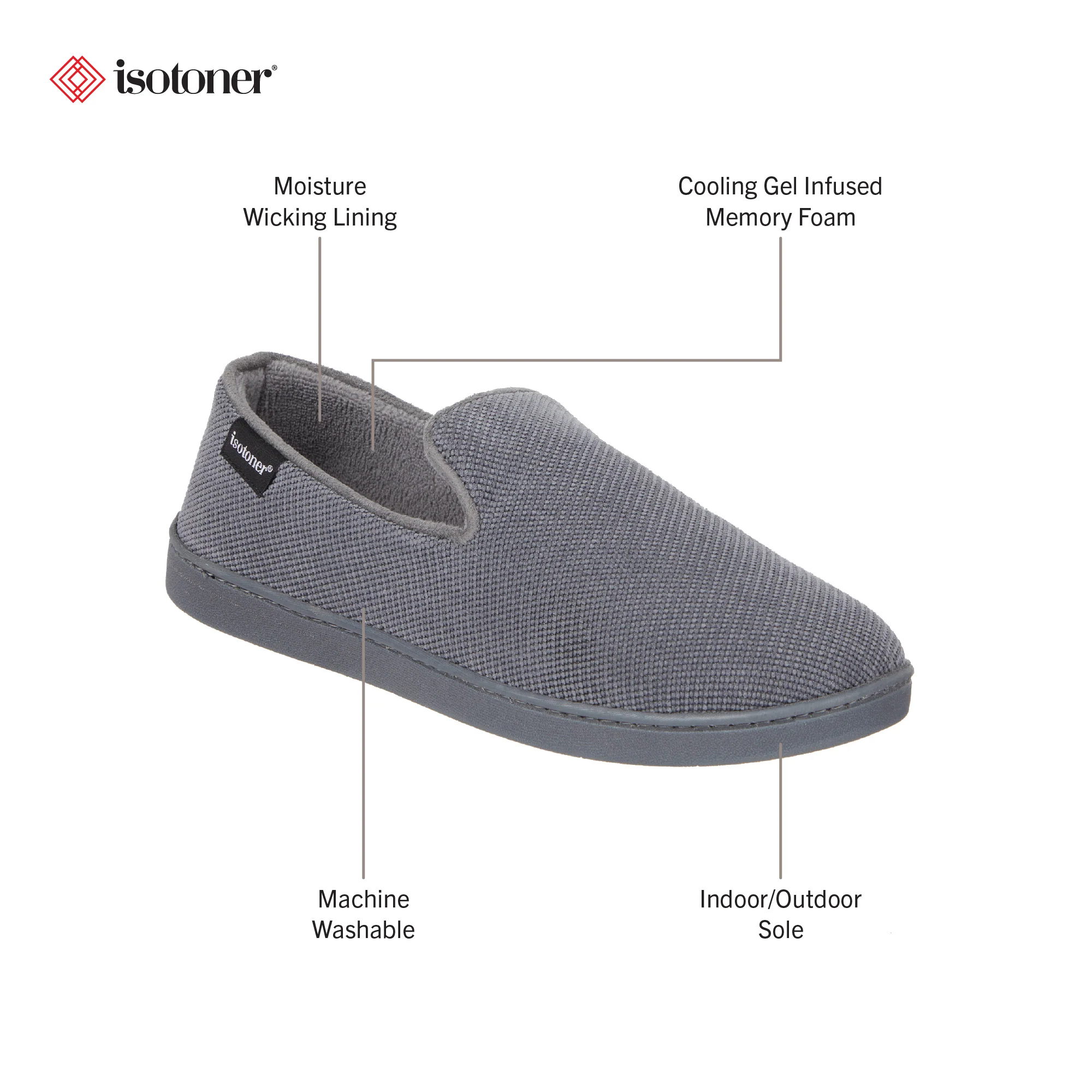 Men's Diamond Corduroy Loafer Slipper - Image 4