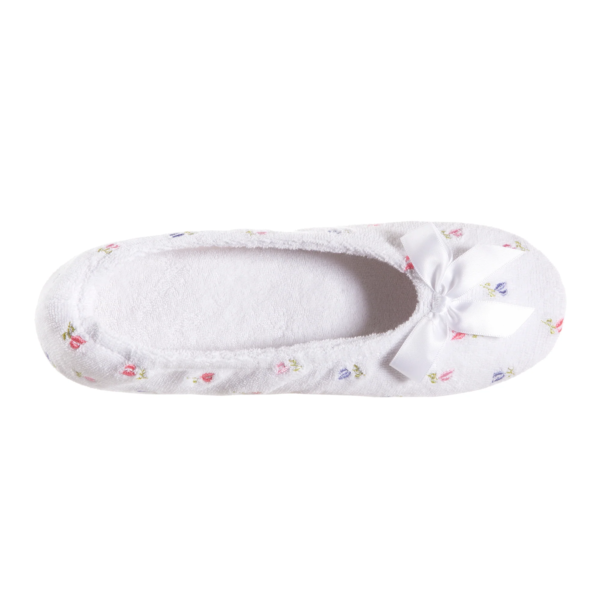 Women's Embroidered Terry Ballerina Slippers - Image 17