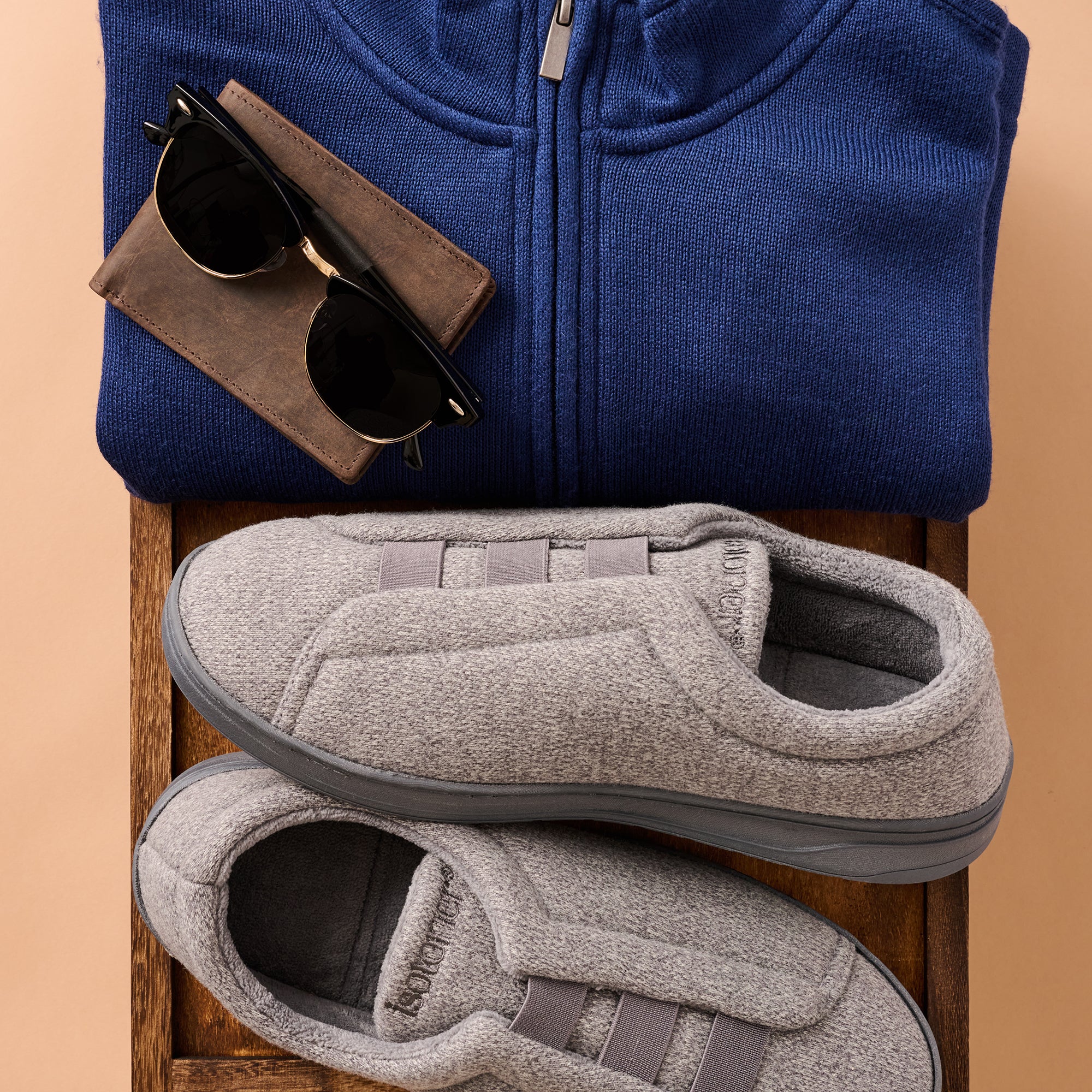 Men's Heathered Knit Brady Sneaker-Style Slipper - Image 24