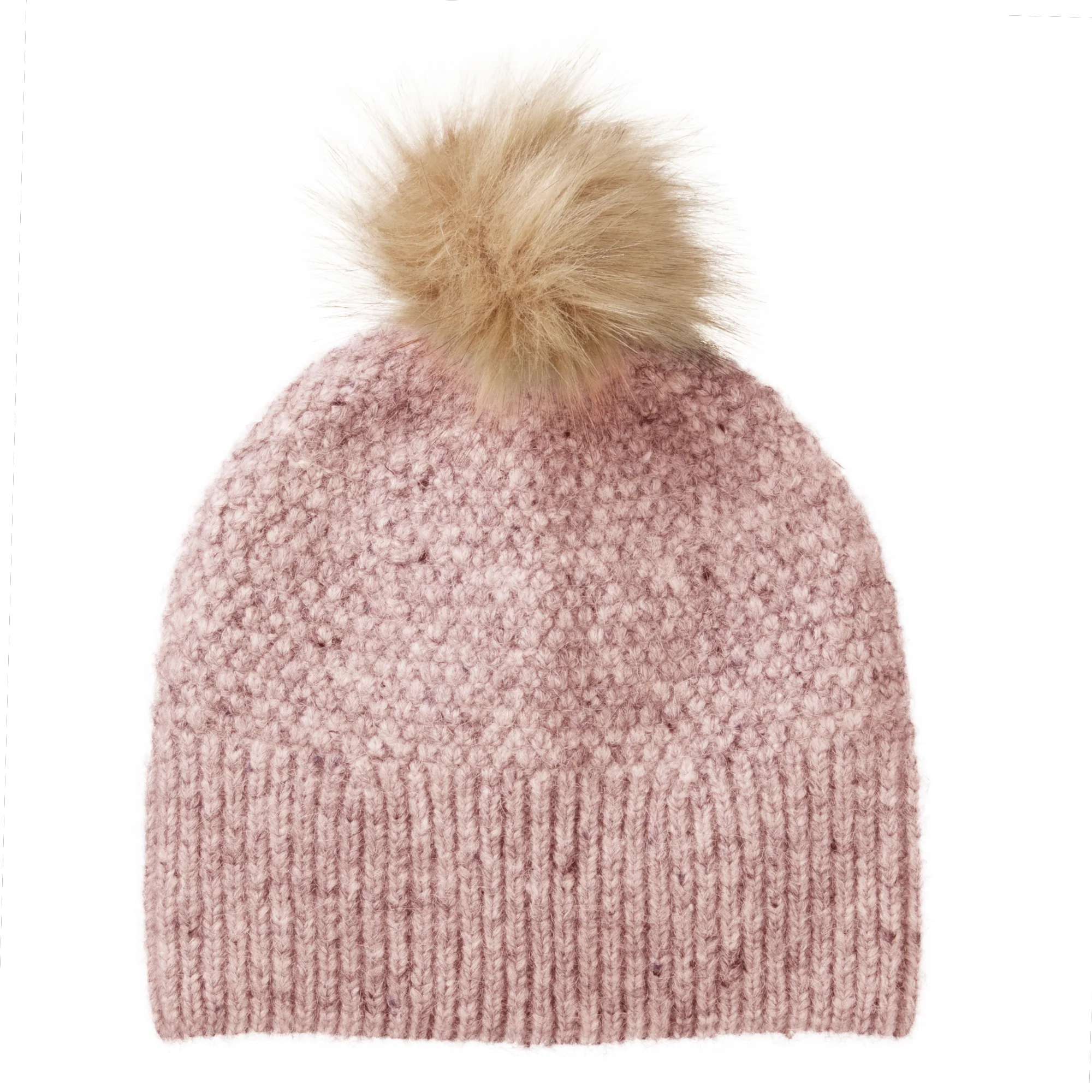 Women's Heathered Diamond Knit Beanie - Image 3