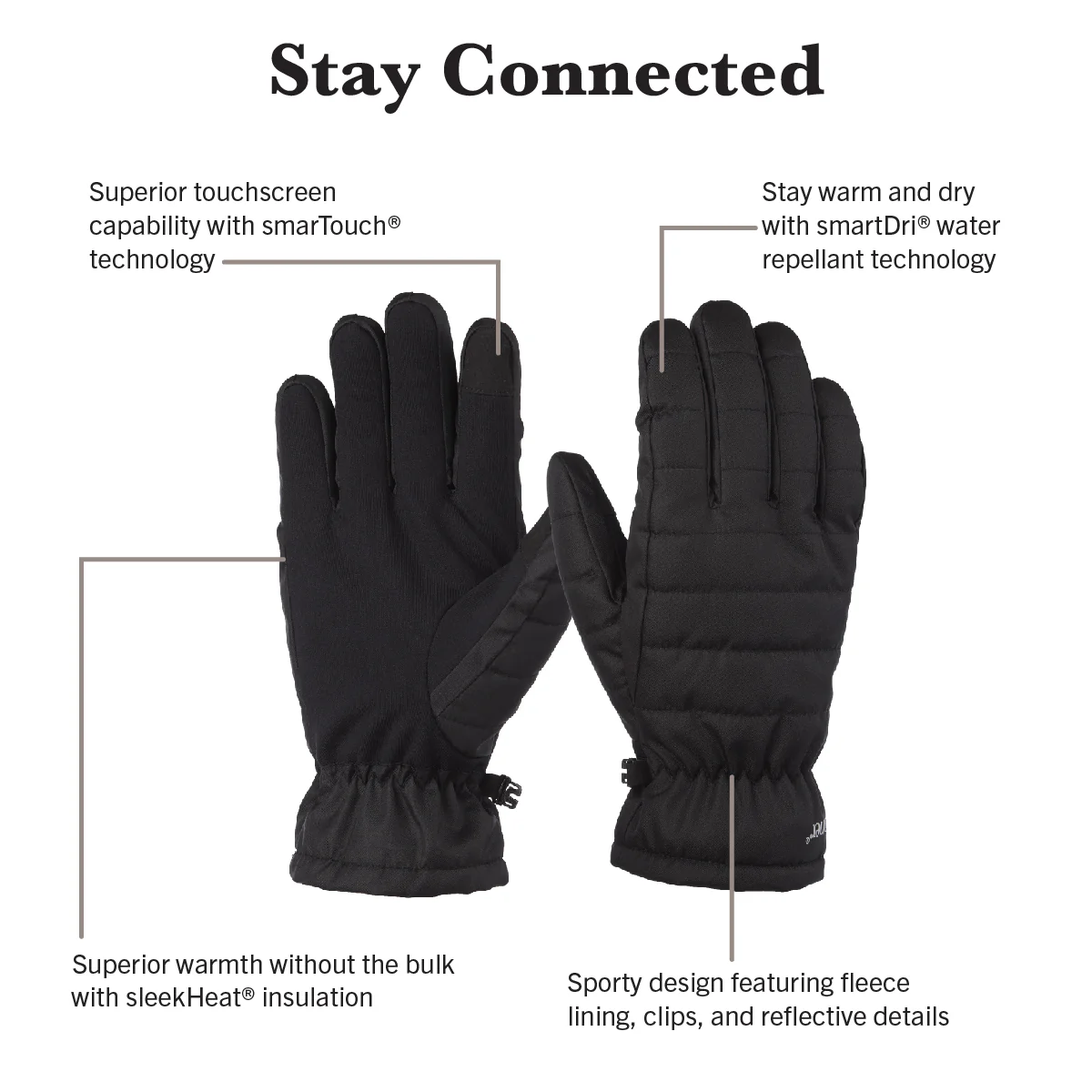 Men's Quilted Pongee with Gathered Wrist Glove - Image 7