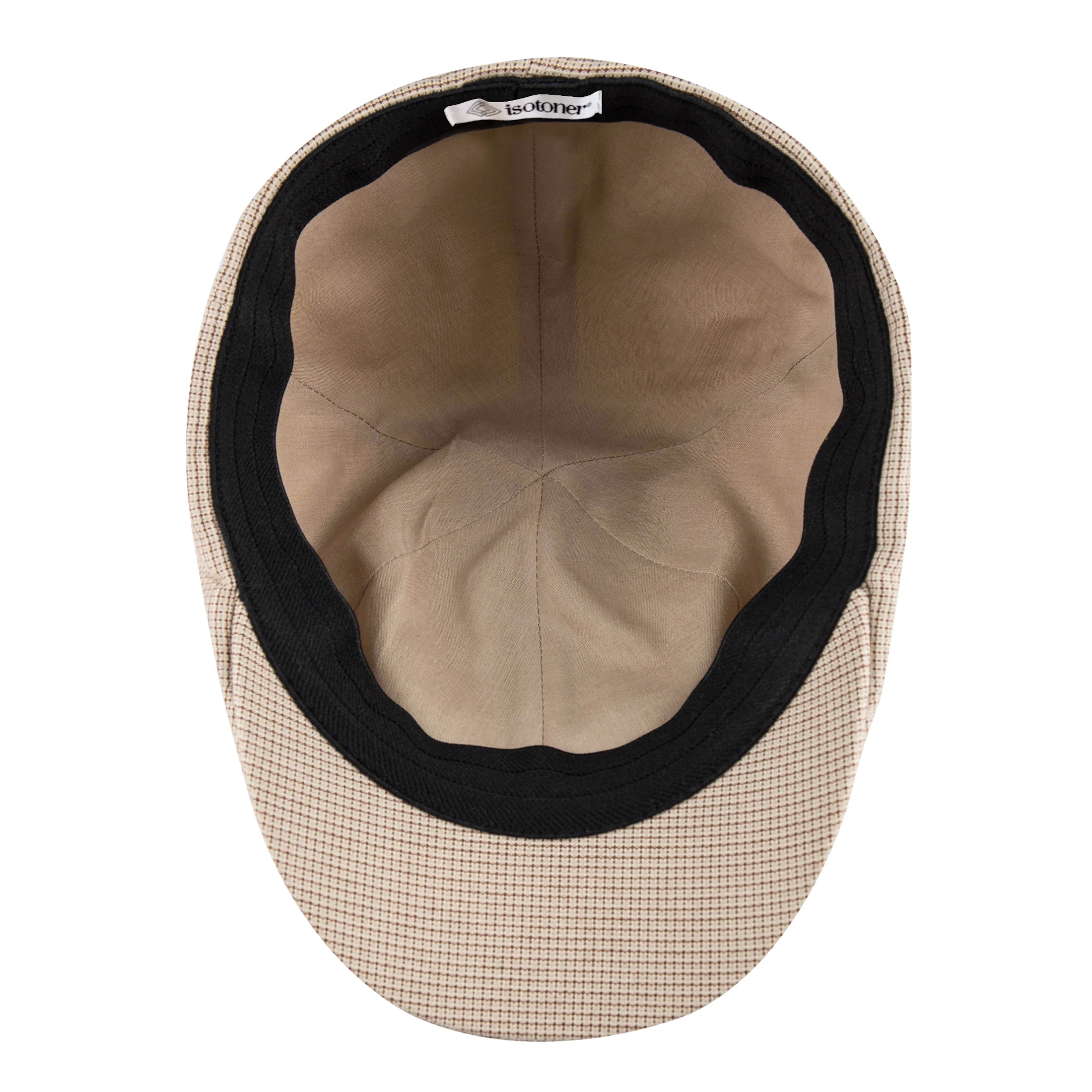 Men's Microcheck Curved-top Ivy Hat - Image 4