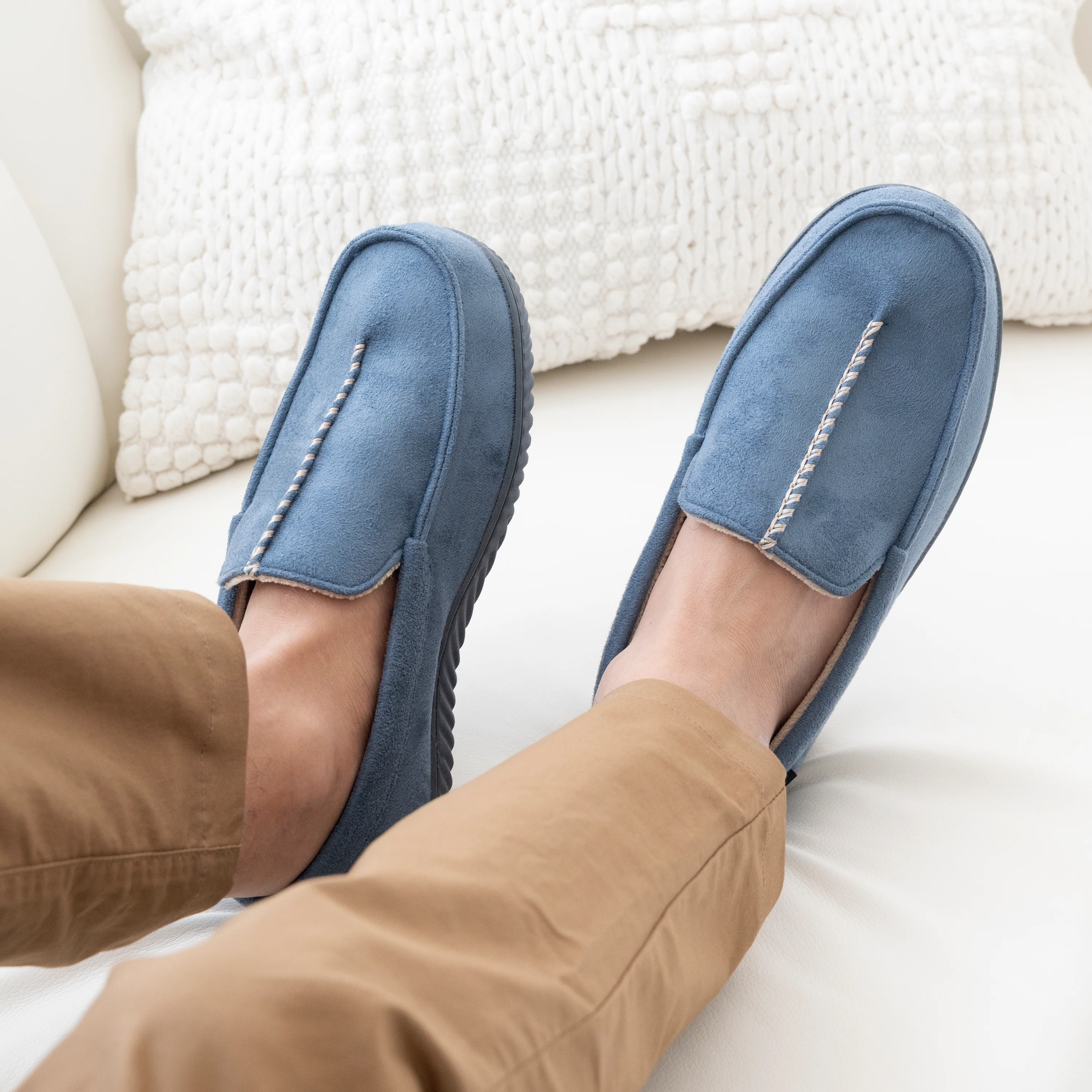 Men's Liam Microsuede  Moccasin Slipper - Image 3