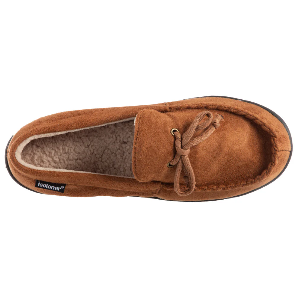 Men's Microsuede Whipstitch Moccasin Slipper - Image 3