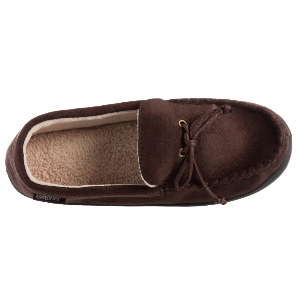 Men's Microsuede Whipstitch Moccasin Slipper - Image 8