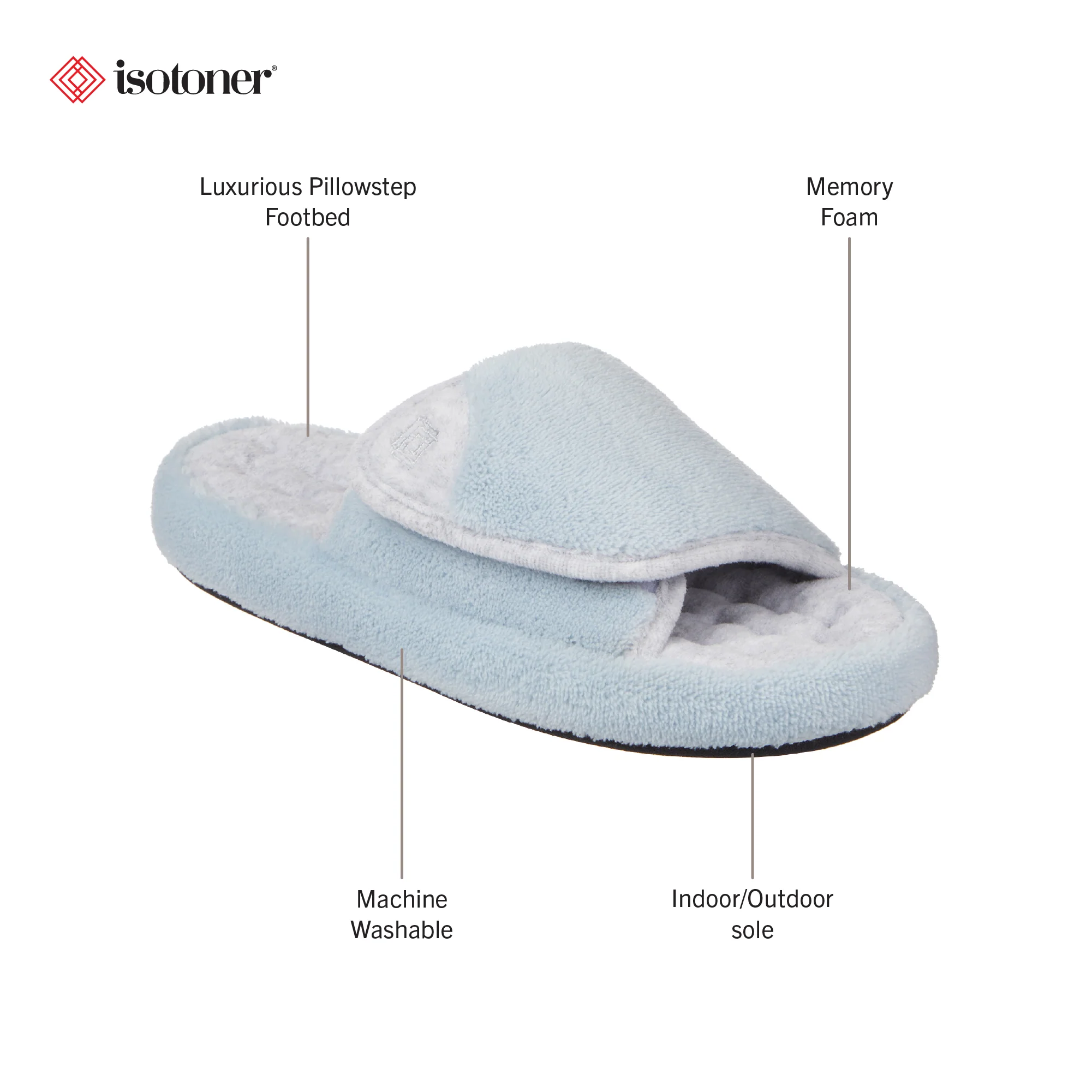 Women's Adjustable Microterry Spa Slide - Image 3
