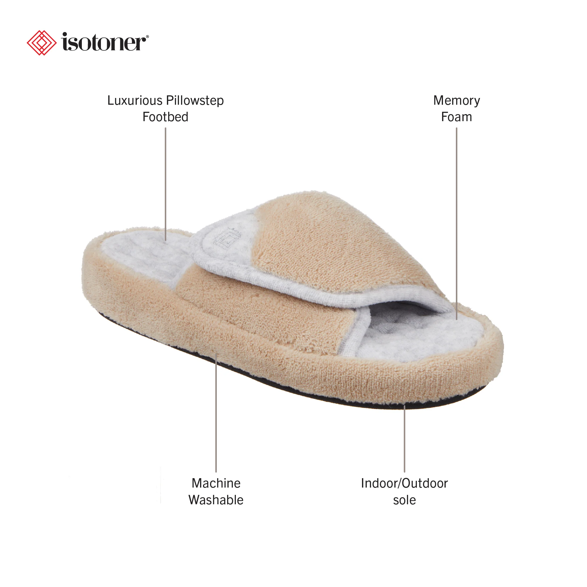 Women's Adjustable Microterry Spa Slide - Image 34