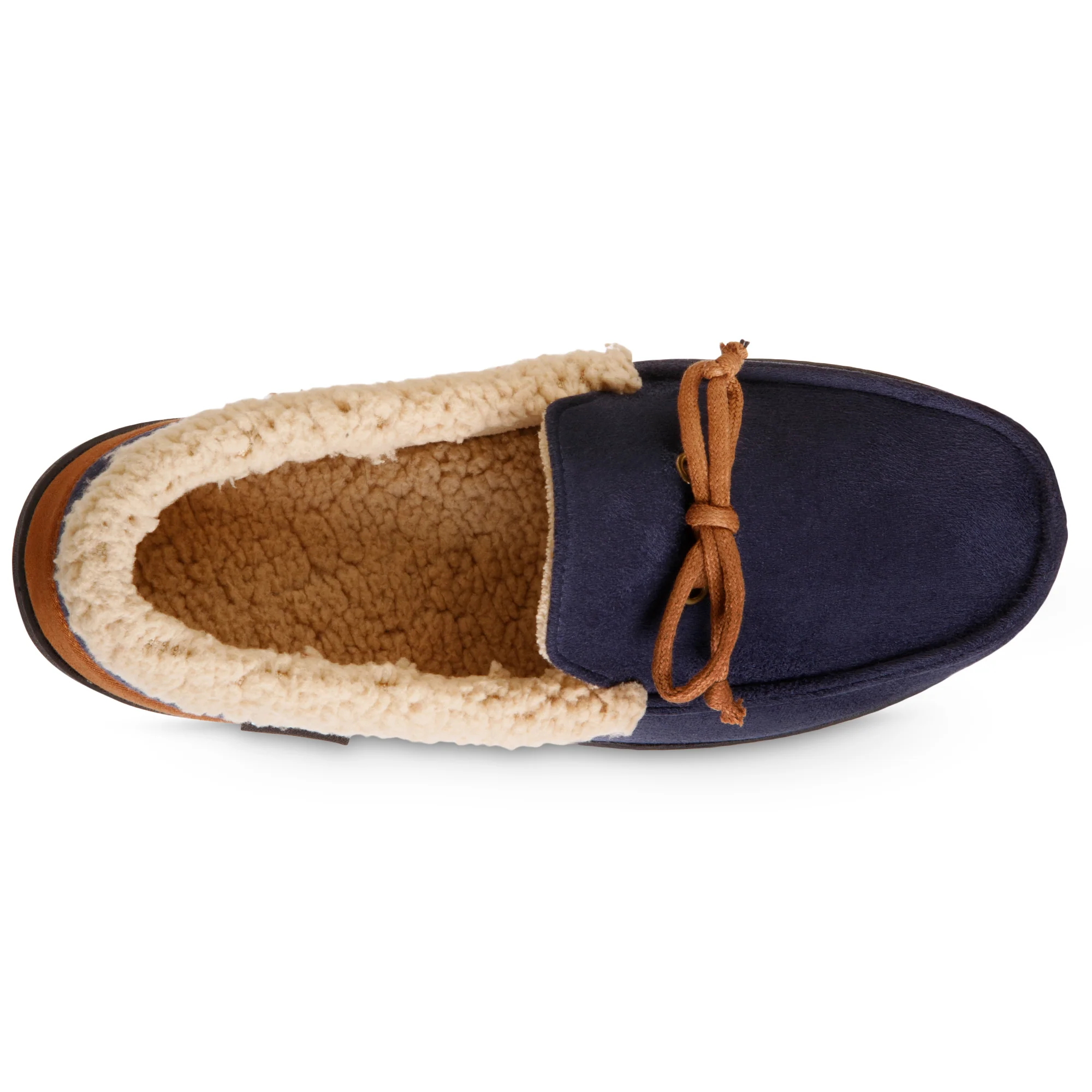 Men's Vincent Microsuede Moccasin Slipper with Sherpa Spill - Image 18
