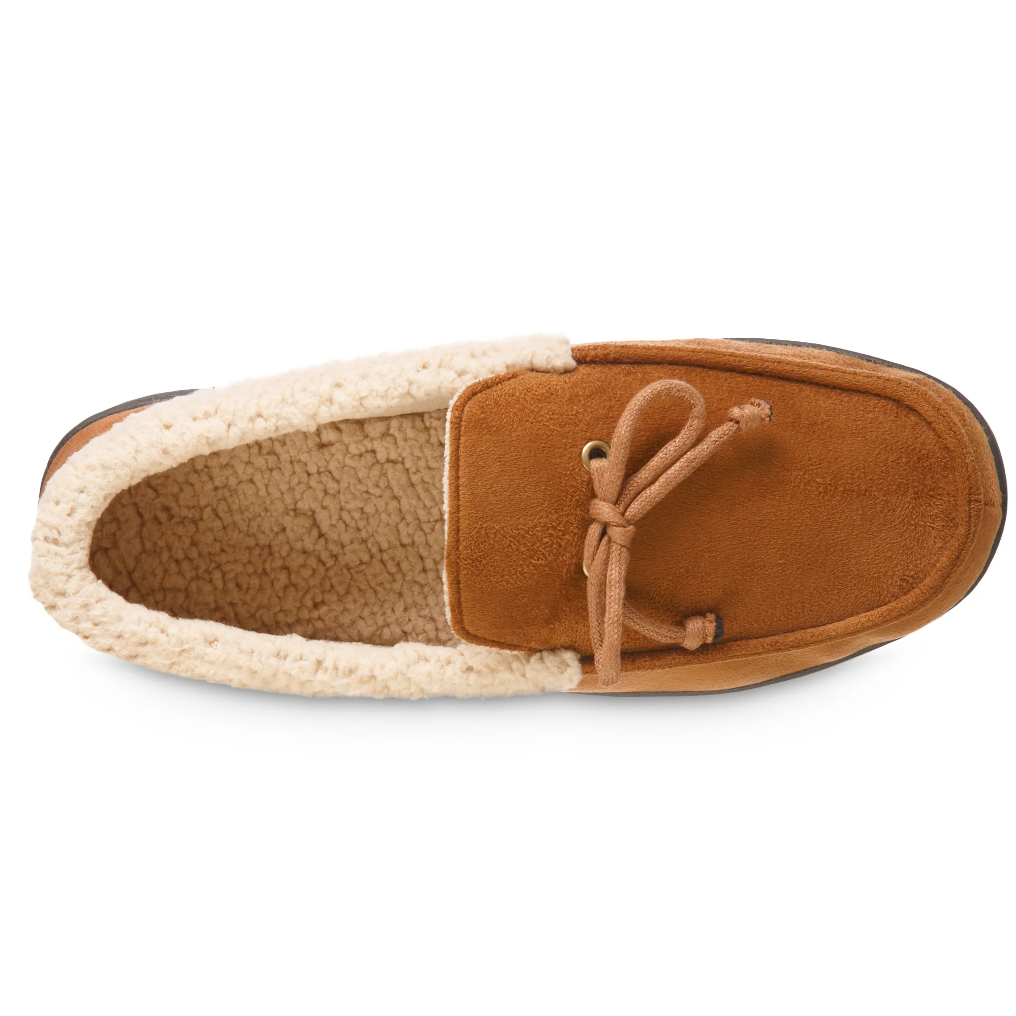 Men's Vincent Microsuede Moccasin Slipper with Sherpa Spill - Image 8