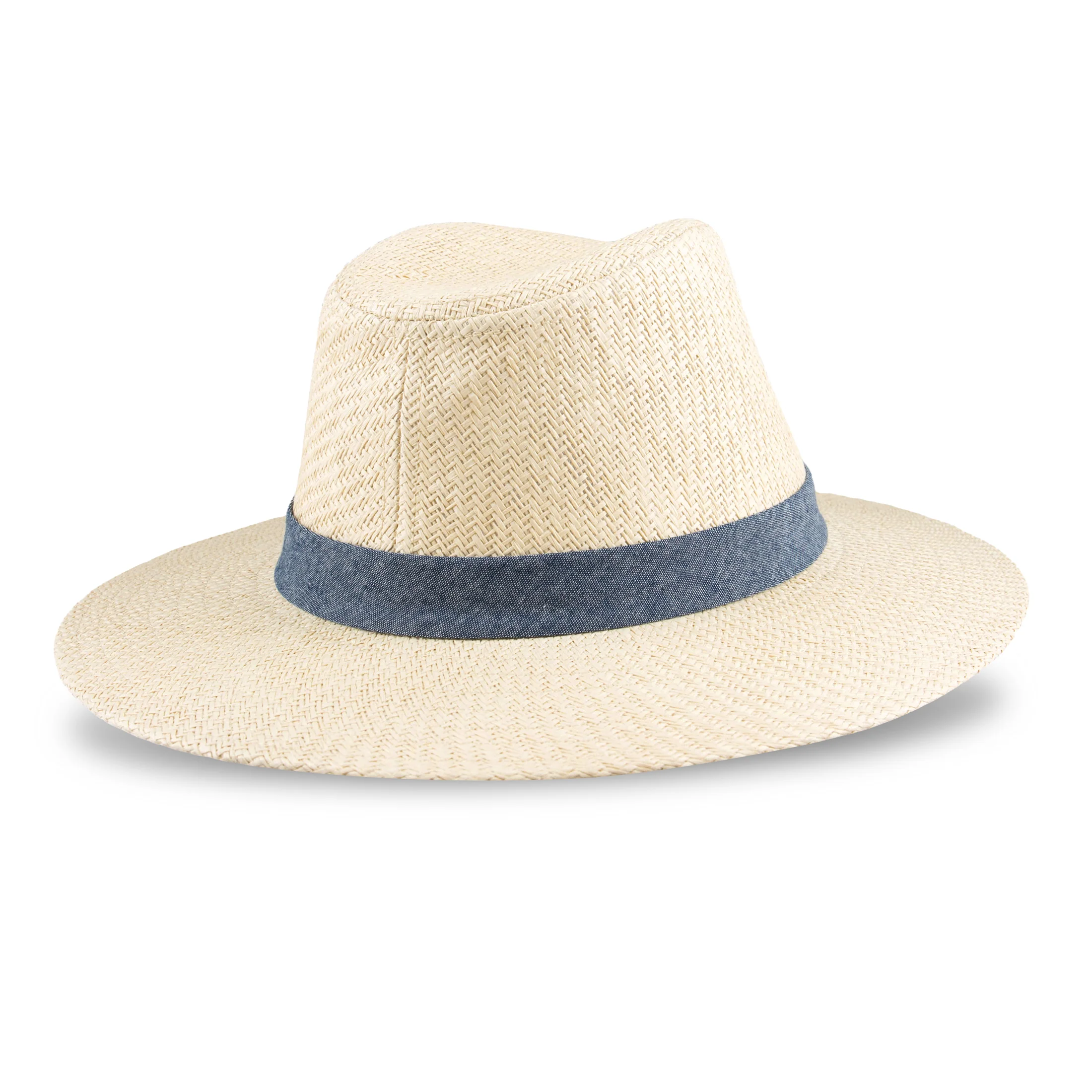 Men's Panama Hat with Chambray Band - Image 5
