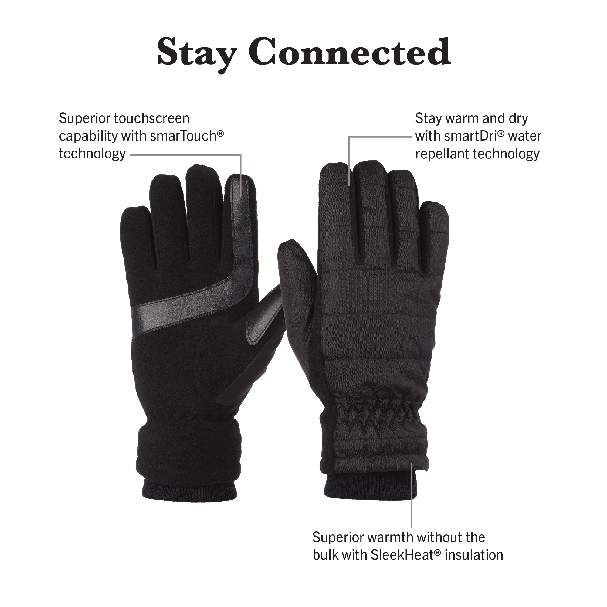 Women's Pongee and Fleece Insulated Glove - Image 41