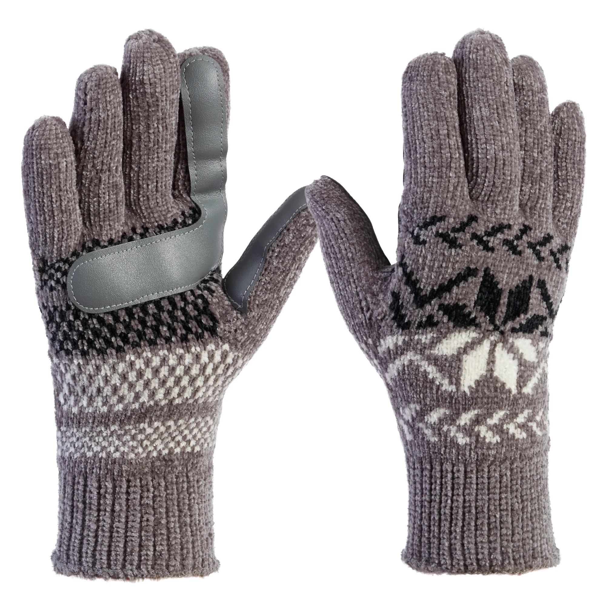 Women’s Chenille Snowflake Gloves - Image 4