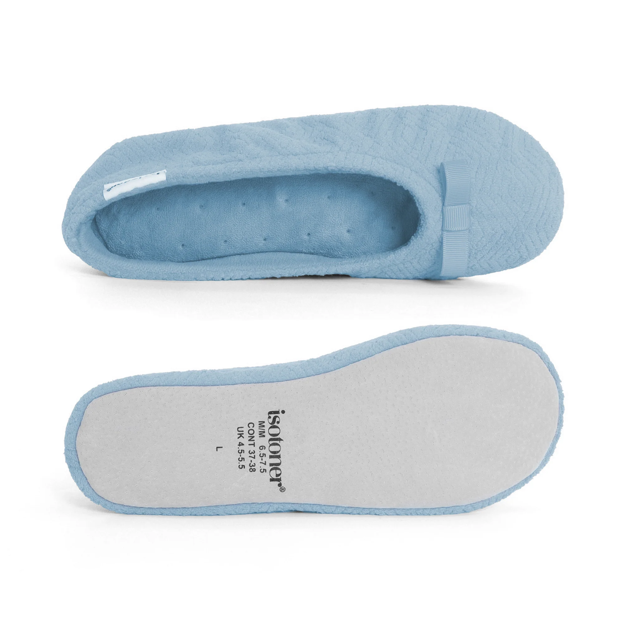 Women's Diamond Microterry Gemma Pillowstep Ballerina Slipper - Image 11