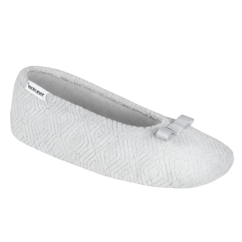 Women's Diamond Microterry Gemma Pillowstep Ballerina Slipper - Image 25
