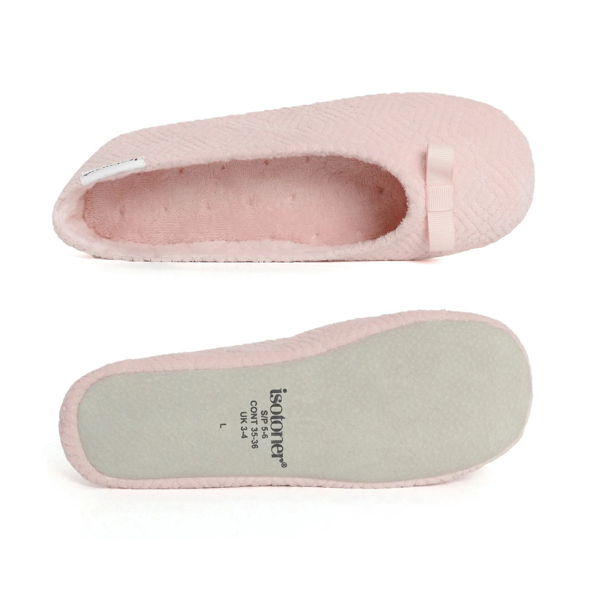Women's Diamond Microterry Gemma Pillowstep Ballerina Slipper - Image 3