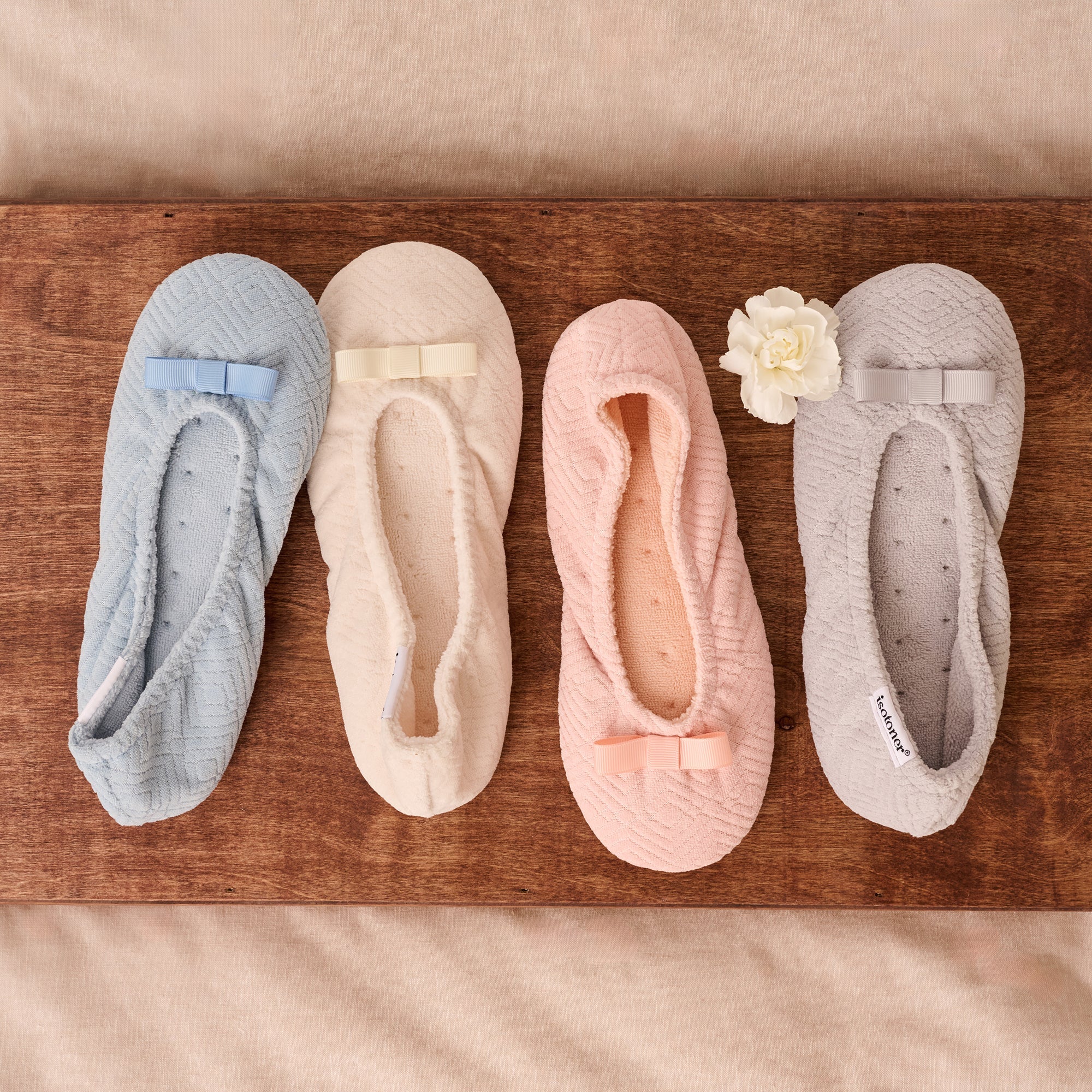 Women's Diamond Microterry Gemma Pillowstep Ballerina Slipper - Image 47