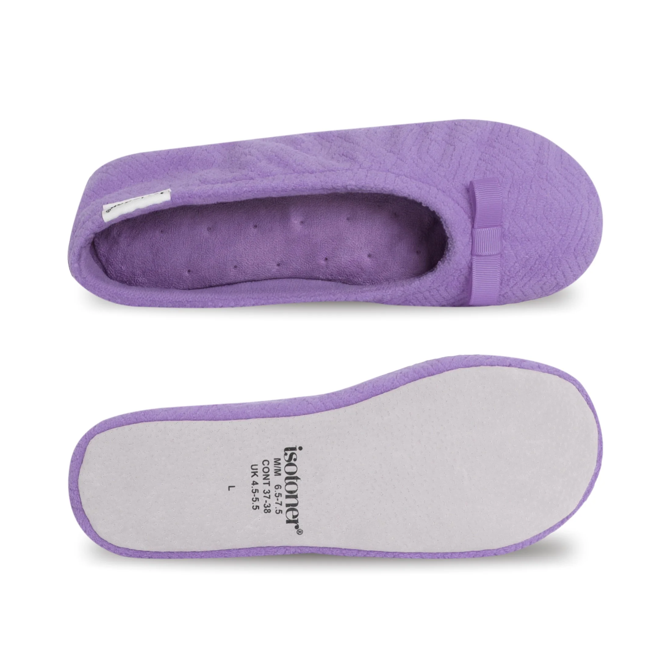 Women's Diamond Microterry Gemma Pillowstep Ballerina Slipper - Image 58