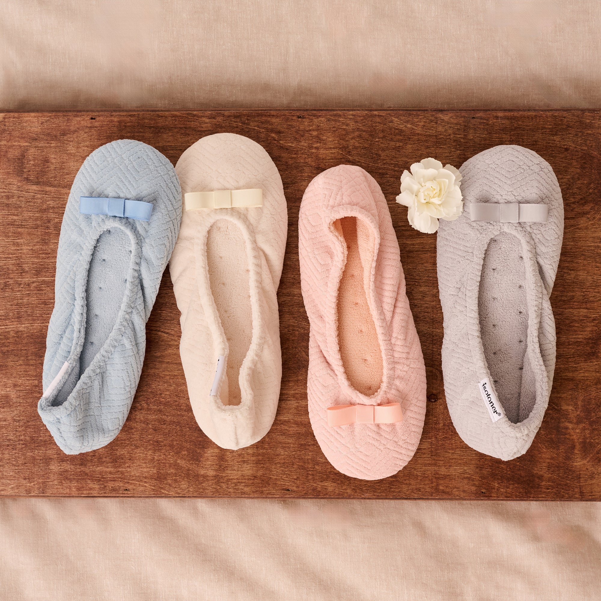 Women's Diamond Microterry Gemma Pillowstep Ballerina Slipper - Image 63