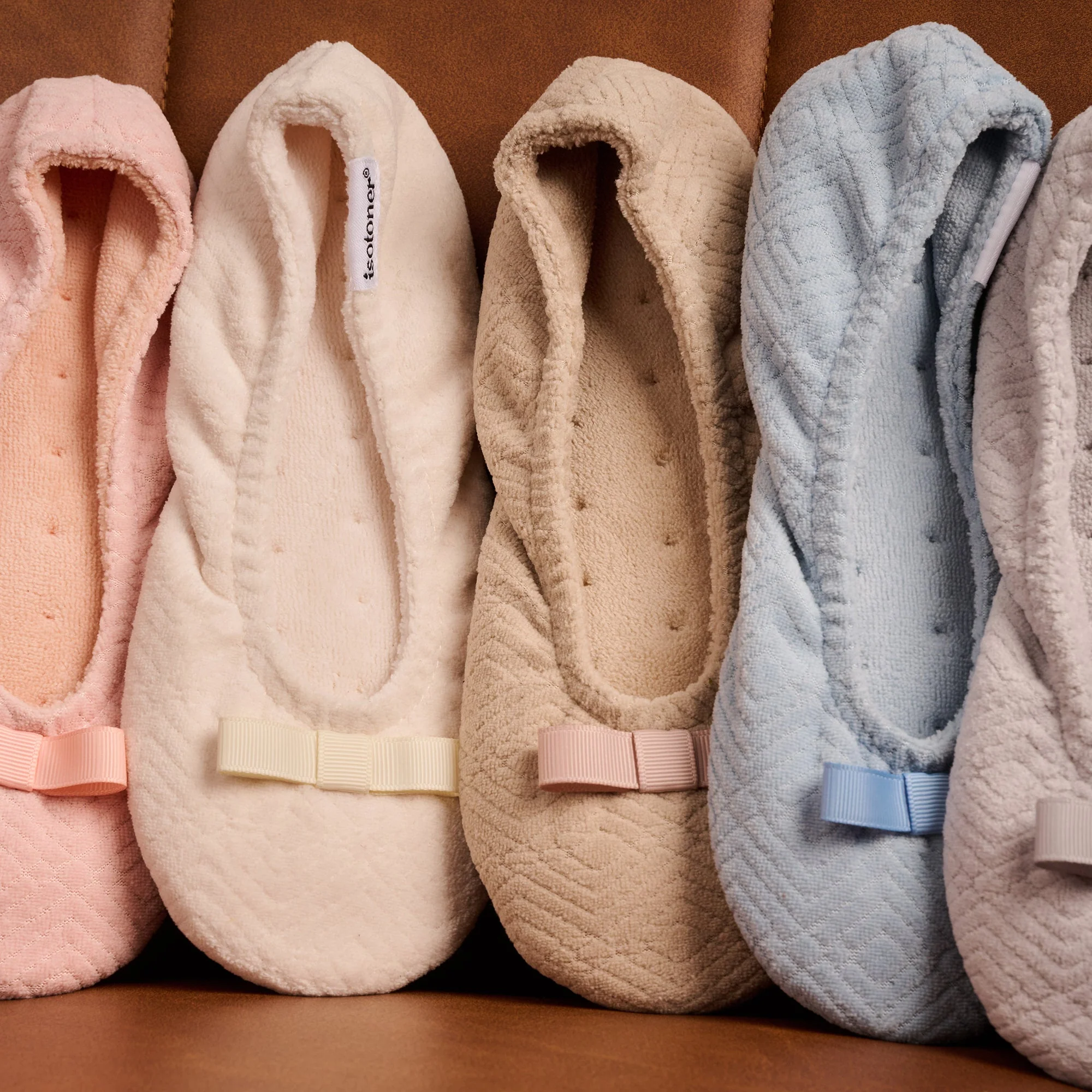 Women's Diamond Microterry Gemma Pillowstep Ballerina Slipper - Image 8
