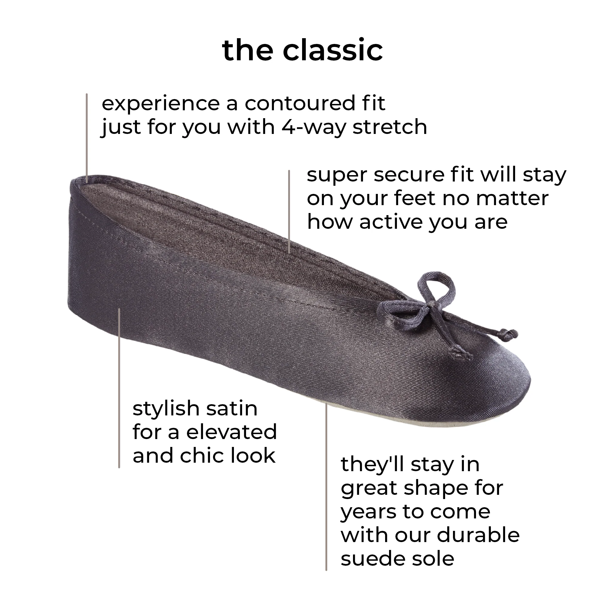 Women’s Classic Satin Ballerina Slipper - Image 18