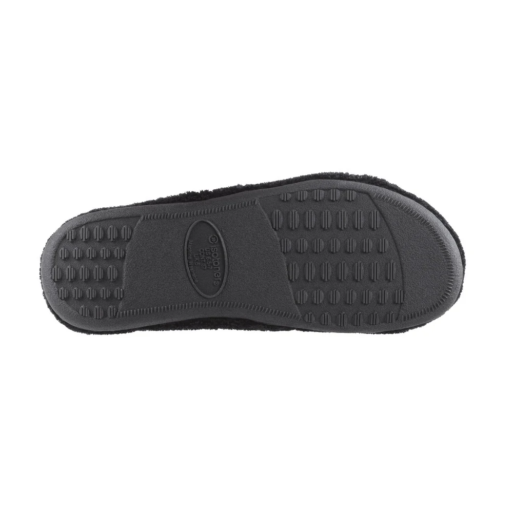Women's Microterry Sandal Slipper with Satin Detail - Image 16