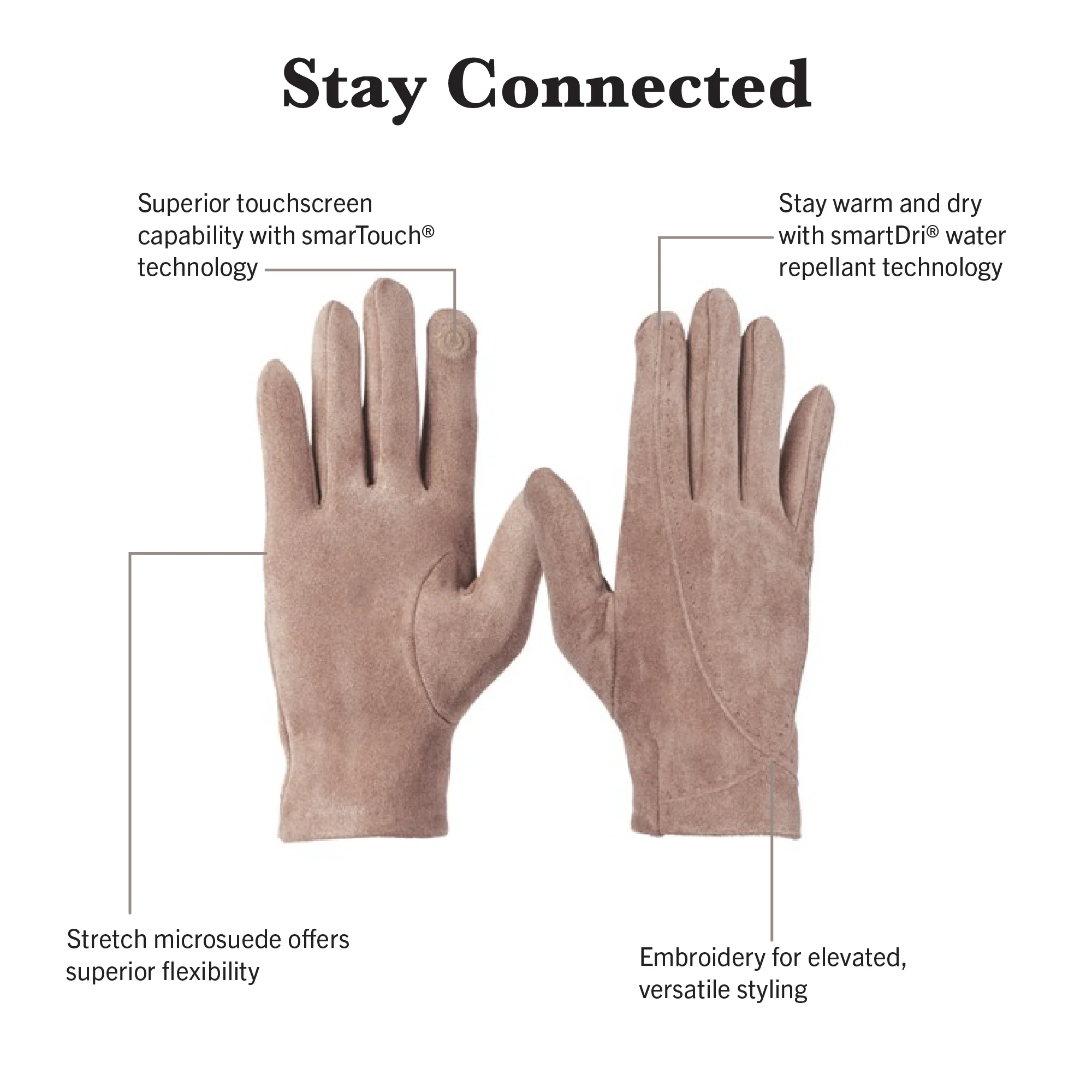 Women's Microseude Stretch Shortie Glove - Image 20
