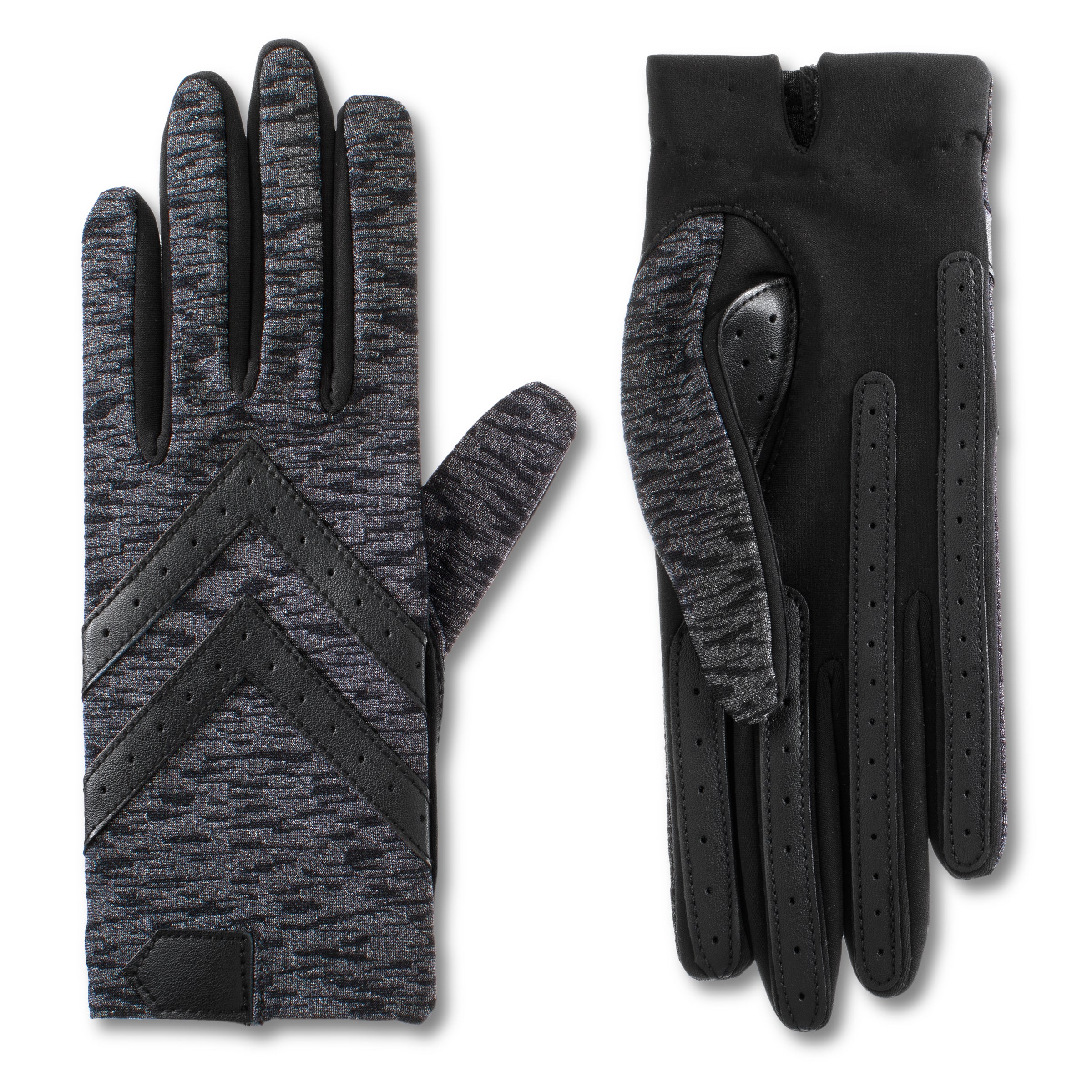 Women's Spandex Shortie Glove with Chevron Detail - Image 13