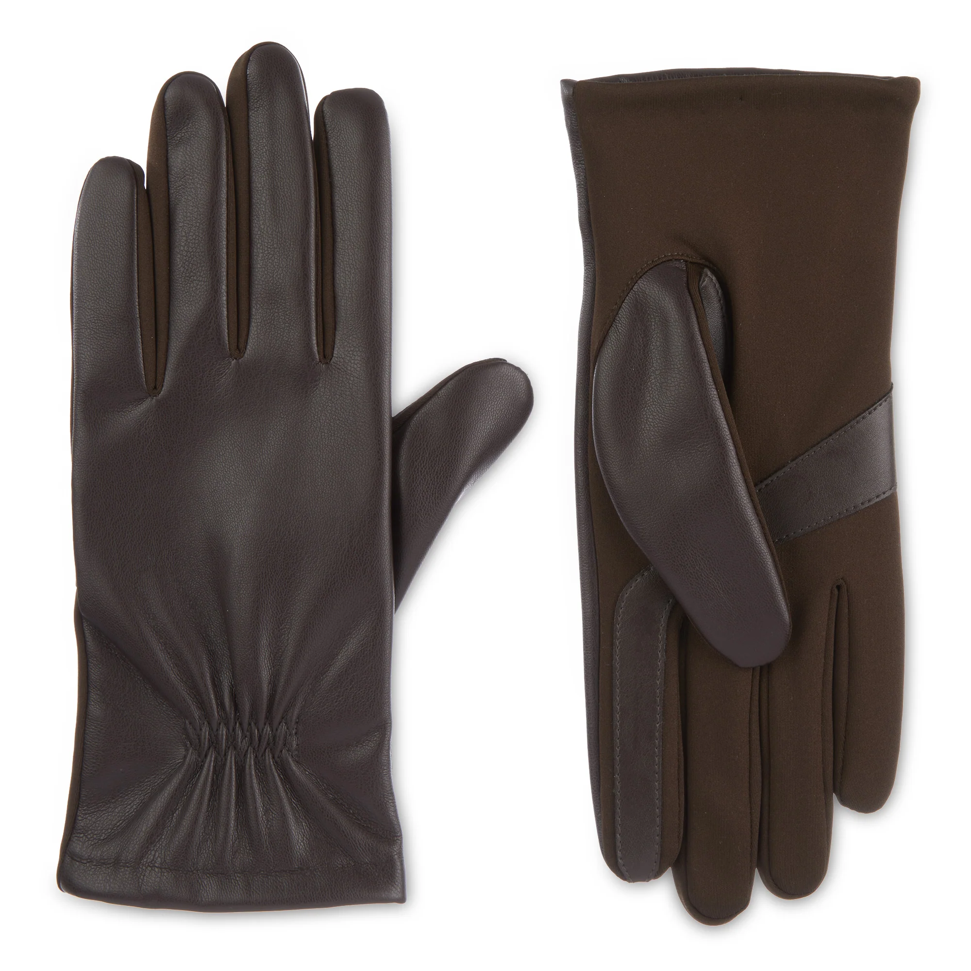 Women’s Lined Faux Leather Stretch Glove - Image 6