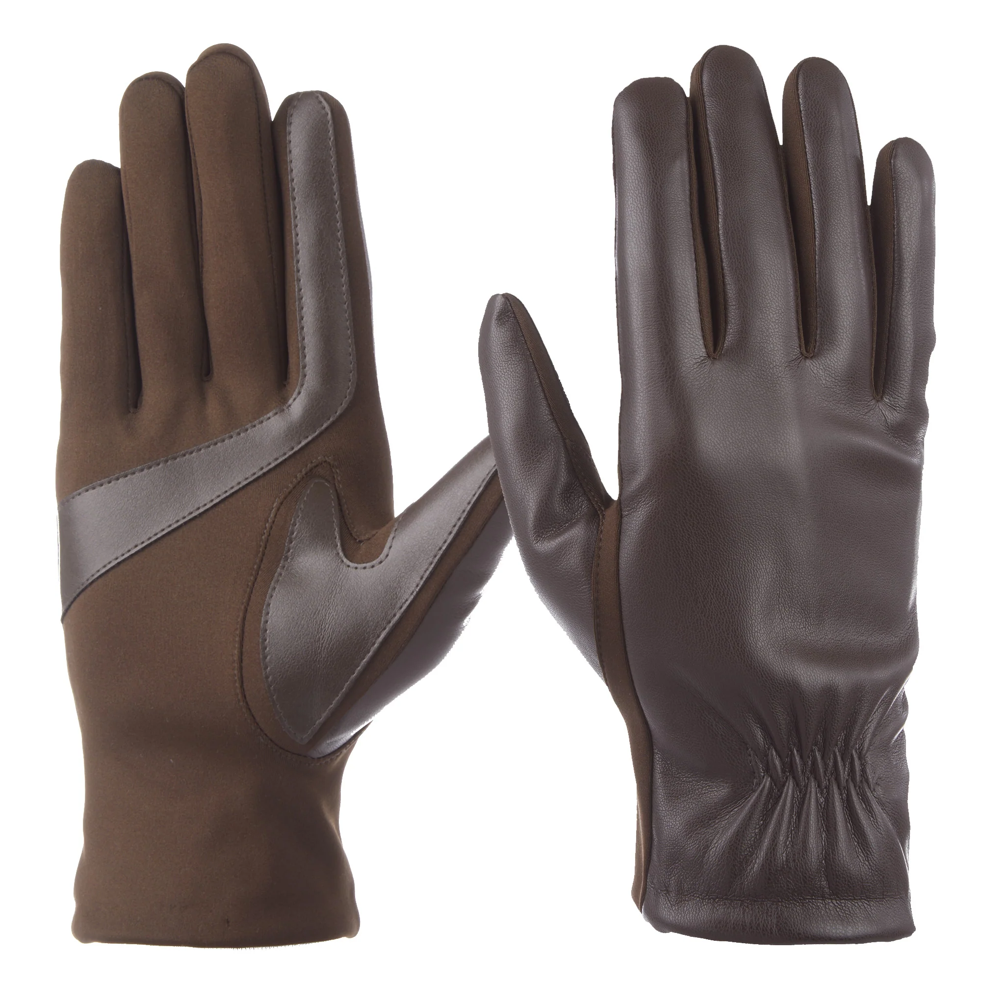 Women’s Lined Faux Leather Stretch Glove - Image 7