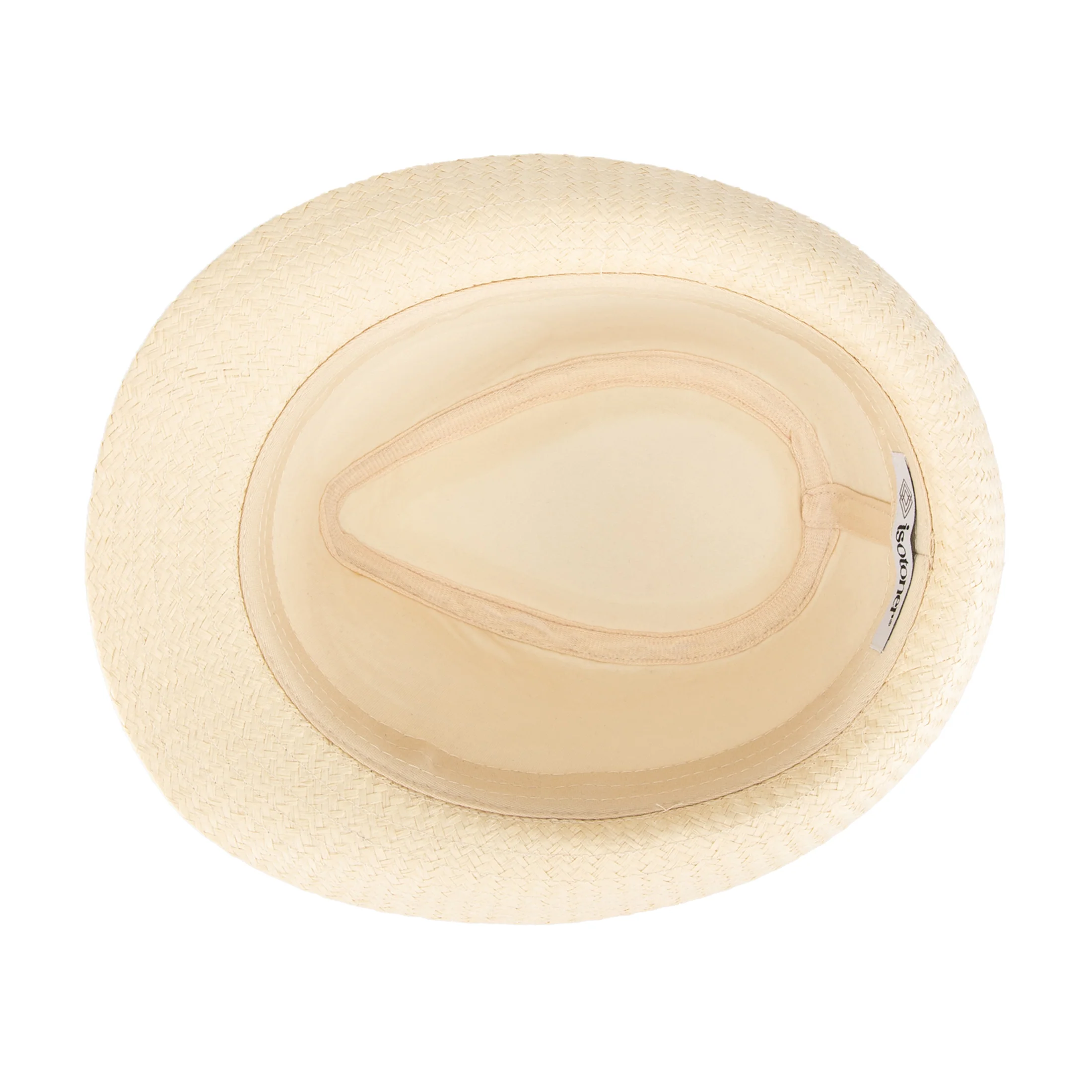 Men's Straw Fedora with Twill Band - Image 4