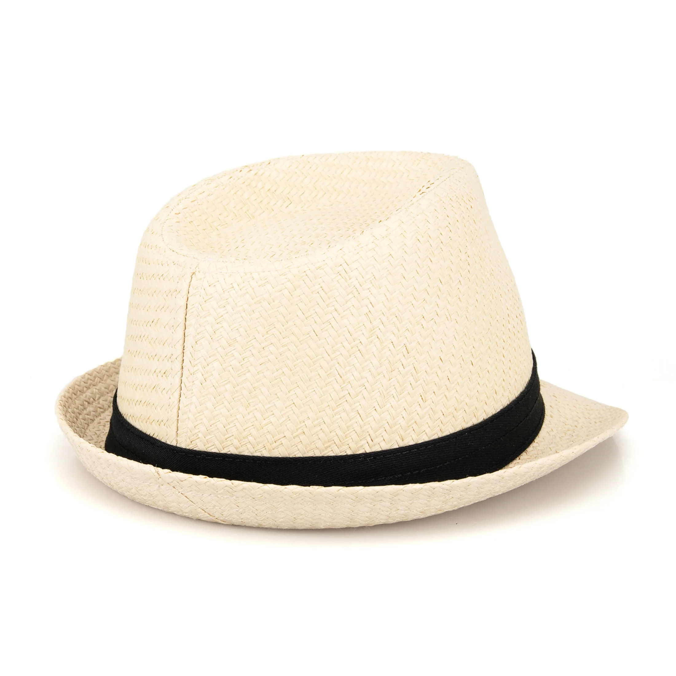 Men's Straw Fedora with Twill Band - Image 5
