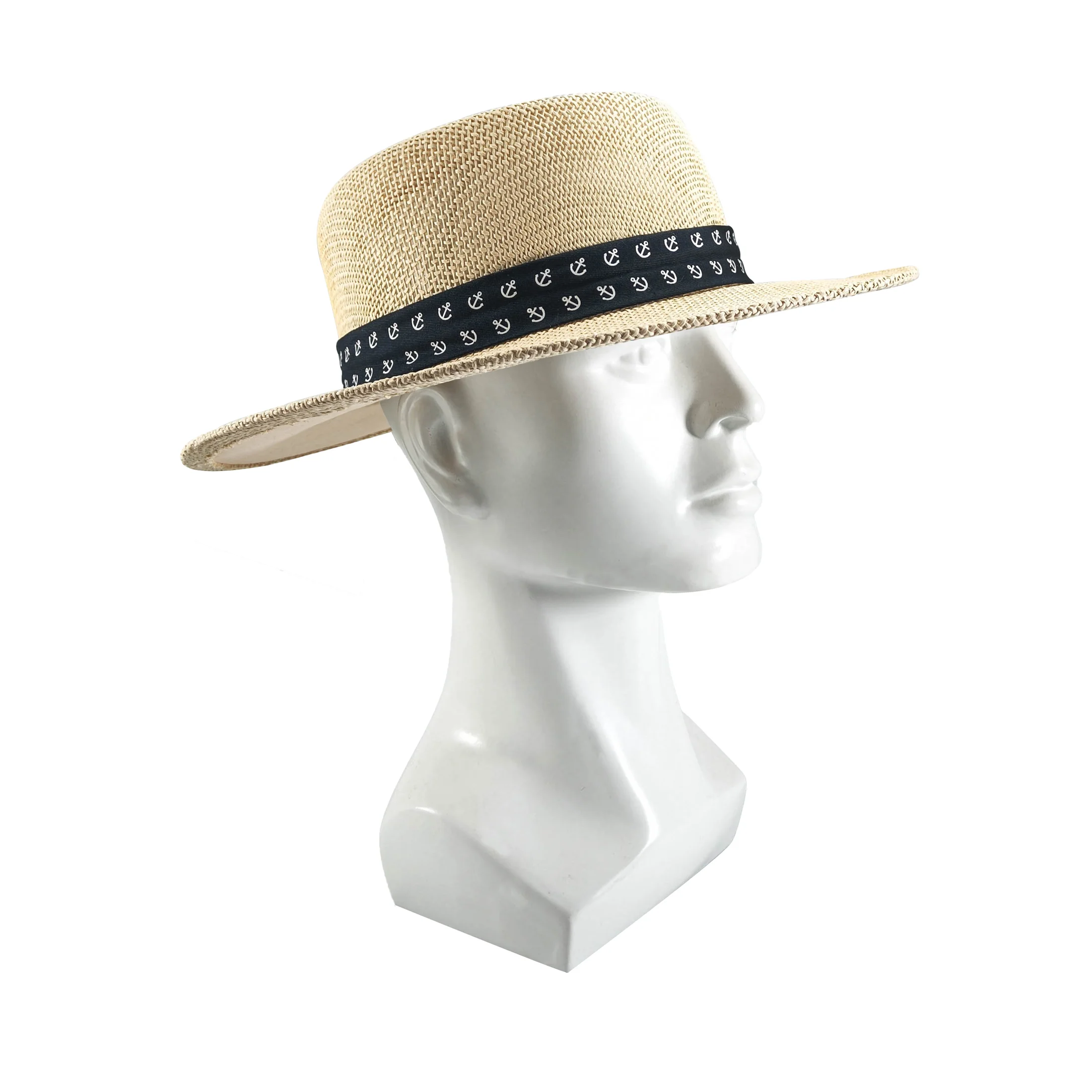 Men's Gambler Hat with Anchor Patterned Band - Image 6