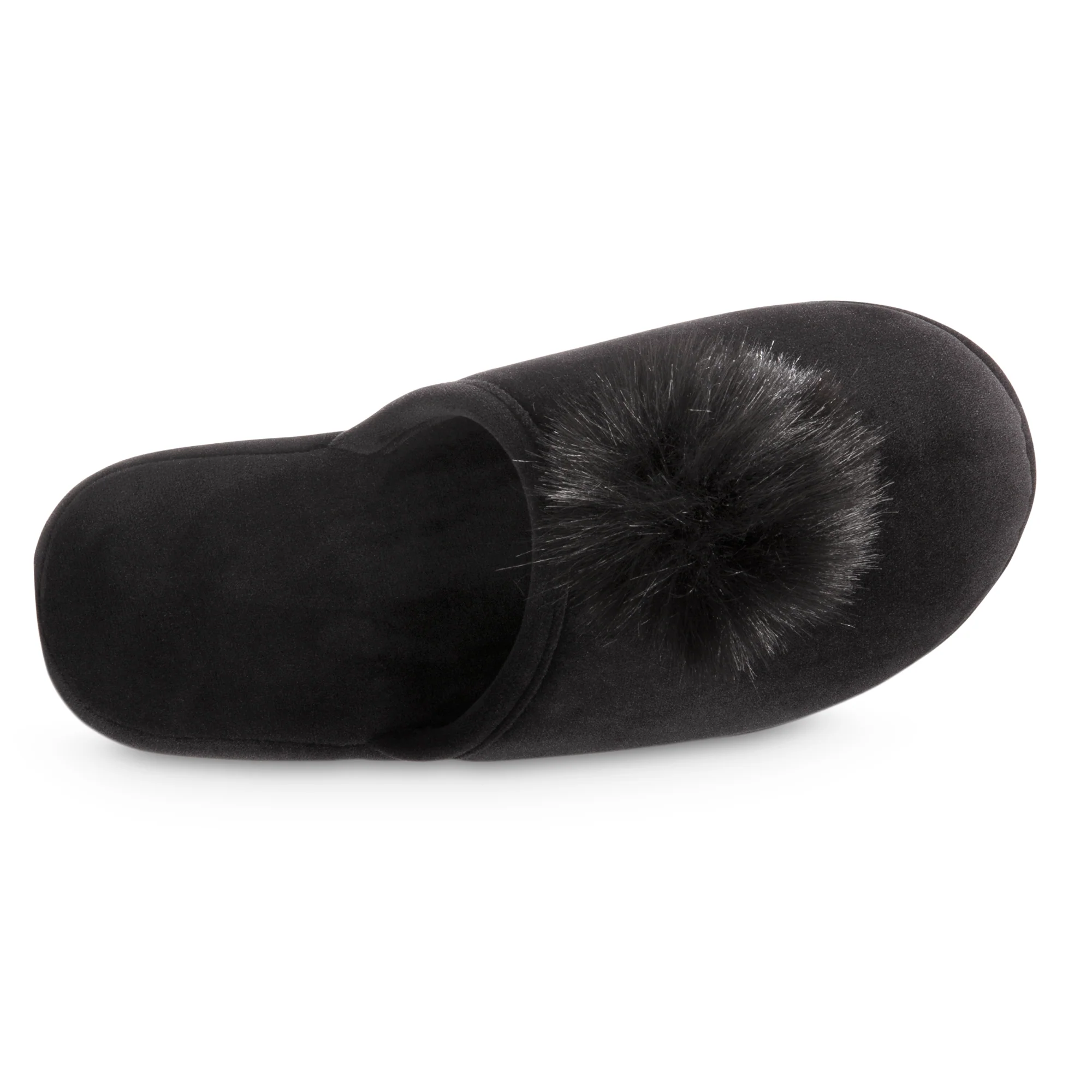 Women's Velour & Faux Fur Pom Valerie Slipper - Image 3