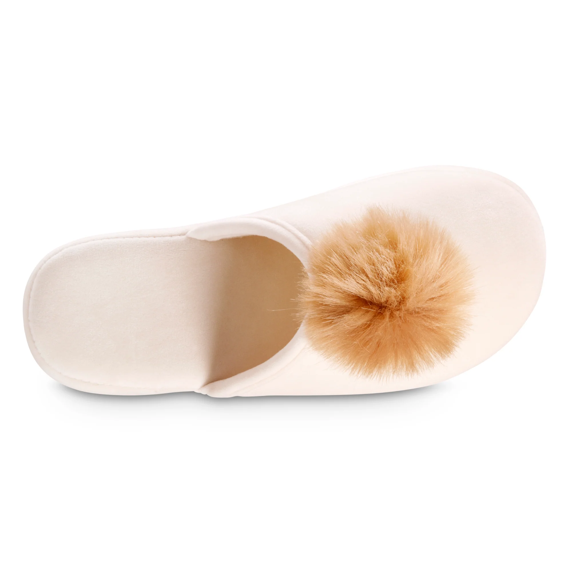 Women's Velour & Faux Fur Pom Valerie Slipper - Image 8