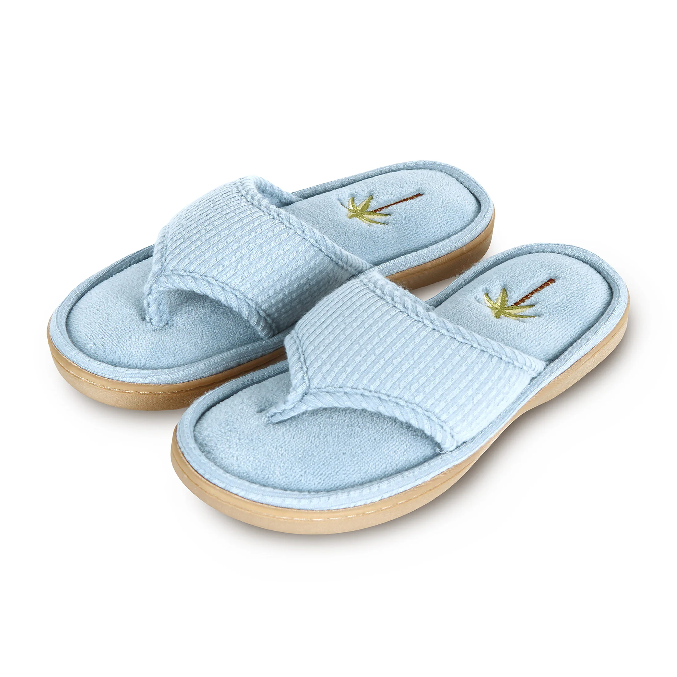 Women's Embroidered Seersucker Flip Flop Slipper - Image 12