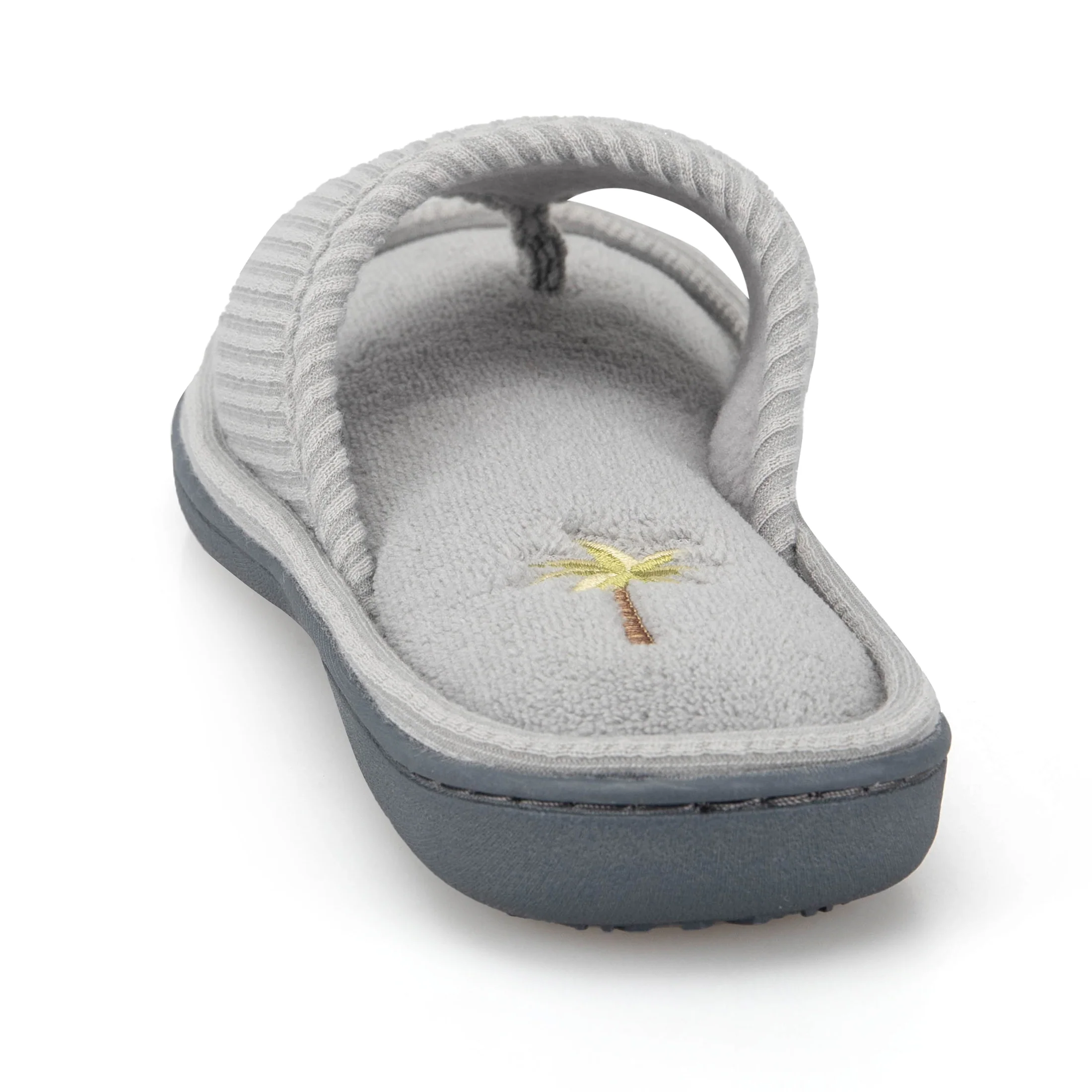 Women's Embroidered Seersucker Flip Flop Slipper - Image 15