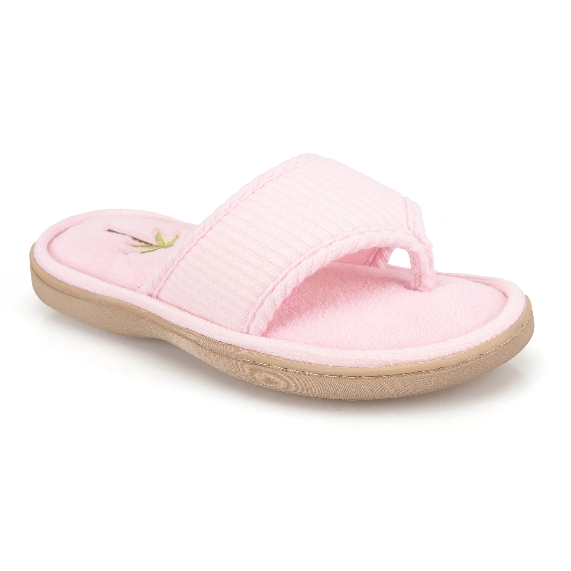 Women's Embroidered Seersucker Flip Flop Slipper - Image 19