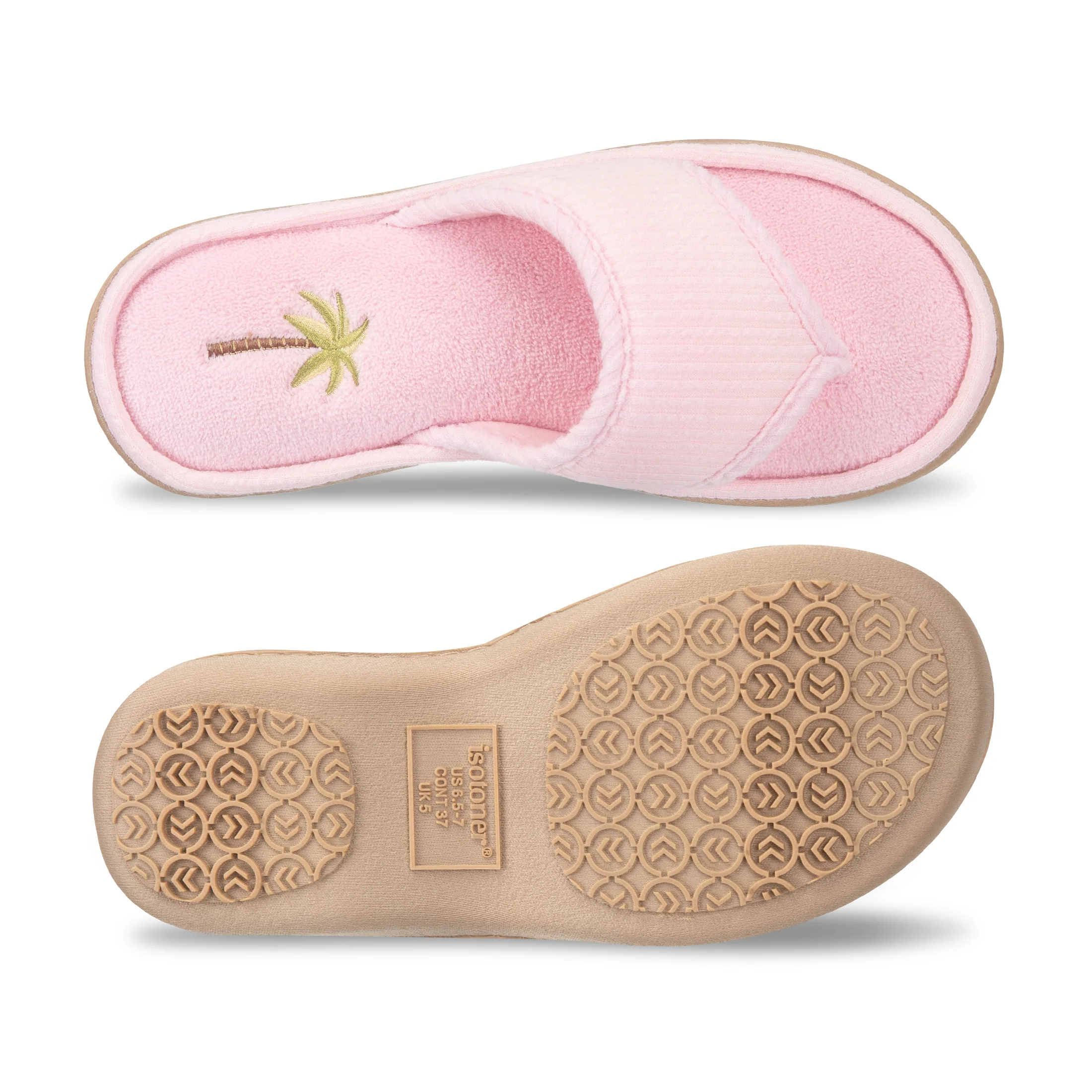 Women's Embroidered Seersucker Flip Flop Slipper - Image 20