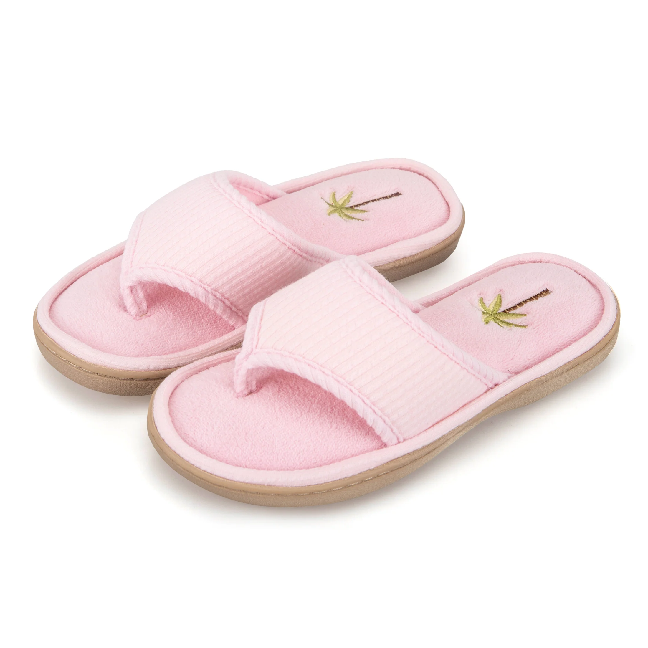 Women's Embroidered Seersucker Flip Flop Slipper - Image 24