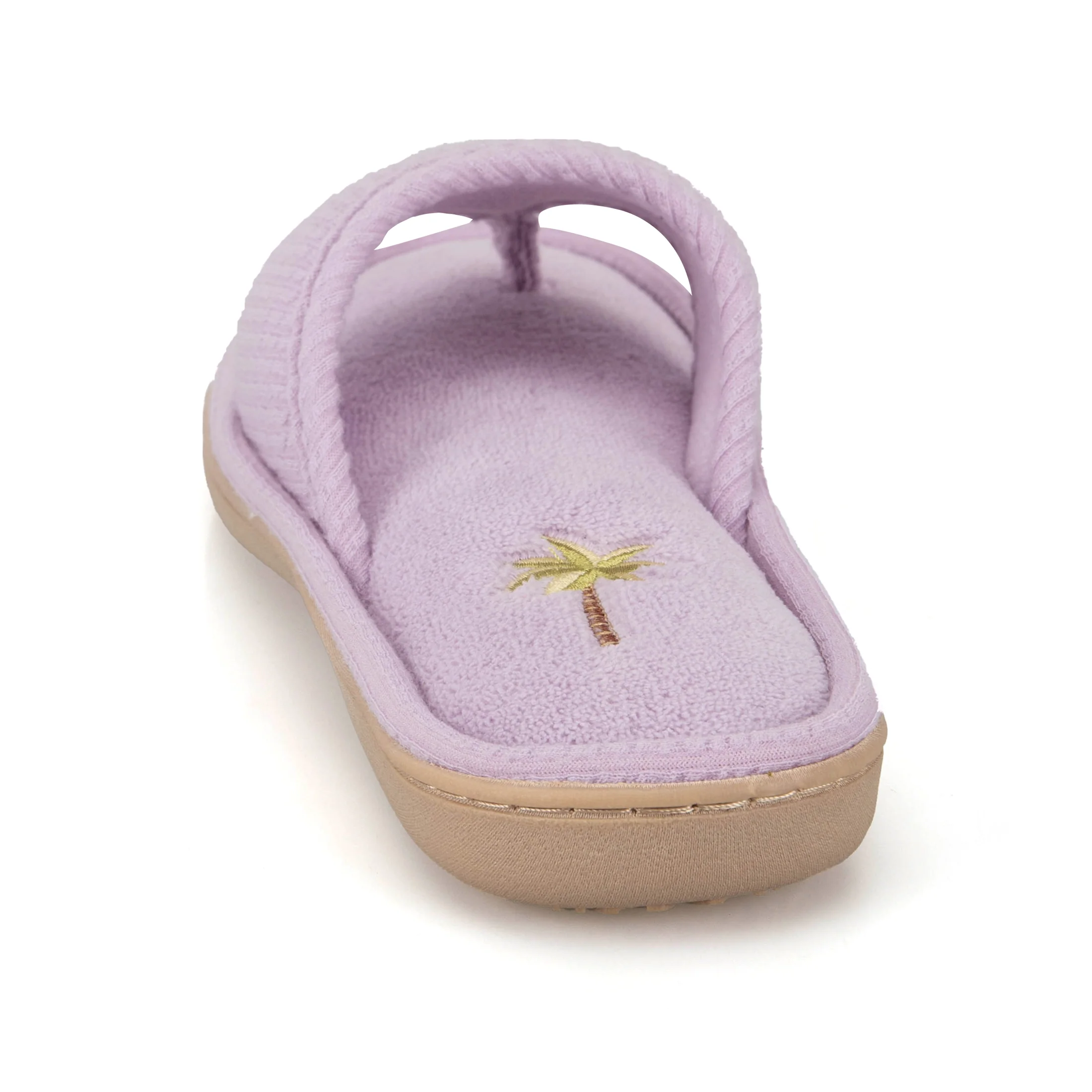 Women's Embroidered Seersucker Flip Flop Slipper - Image 3