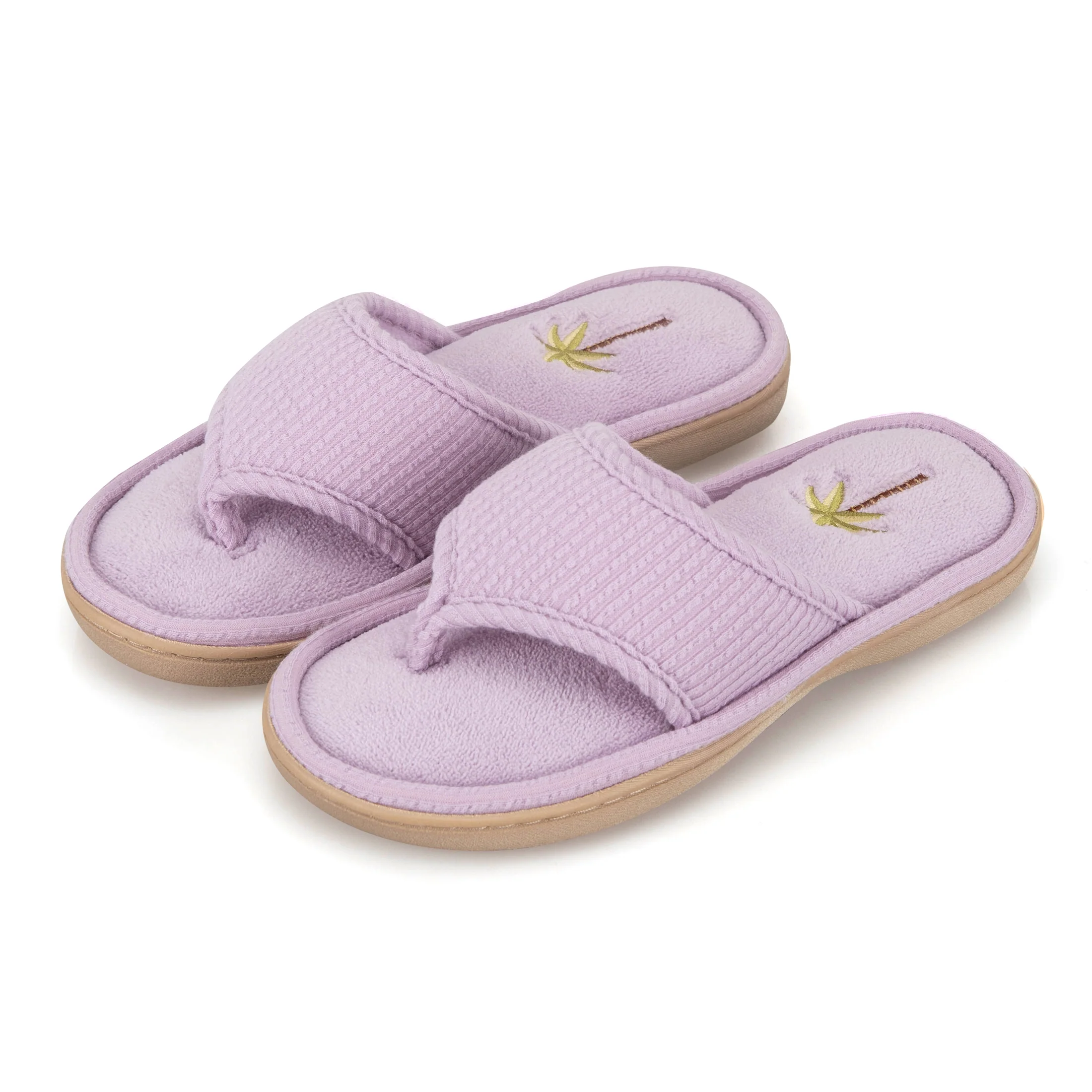 Women's Embroidered Seersucker Flip Flop Slipper - Image 6