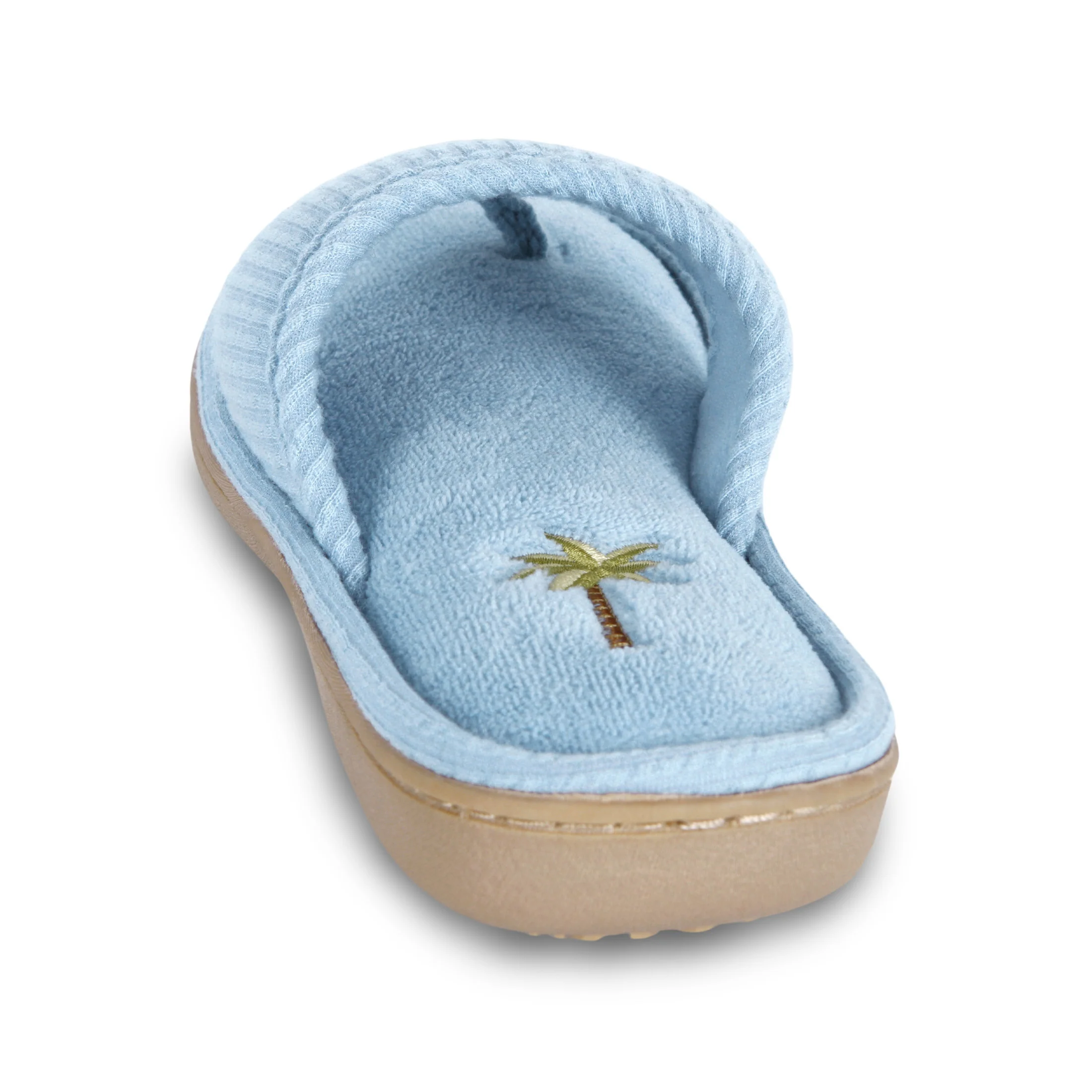Women's Embroidered Seersucker Flip Flop Slipper - Image 9